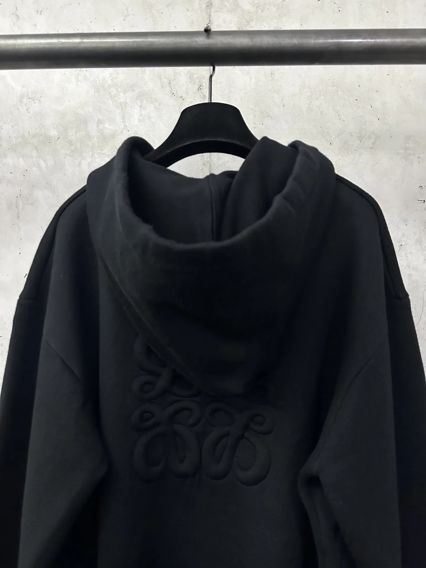 Logo-Embroidered Merino Wool Zip-Up Hoodie D35023088 — view 5