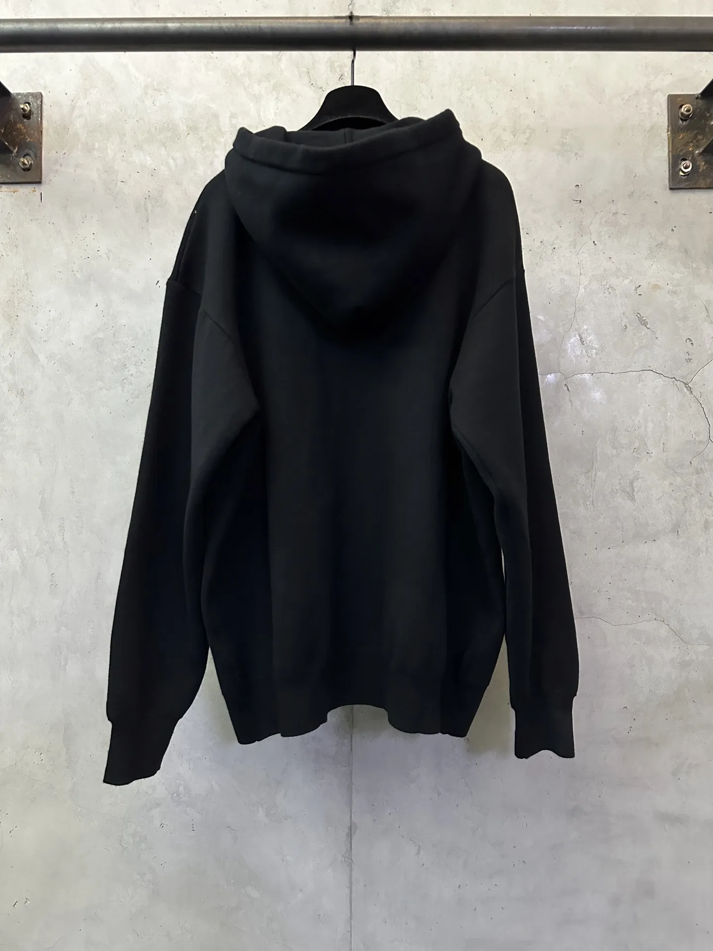 Leather Patch Merino Wool Zip-Up Hoodie D35023139 — view 2
