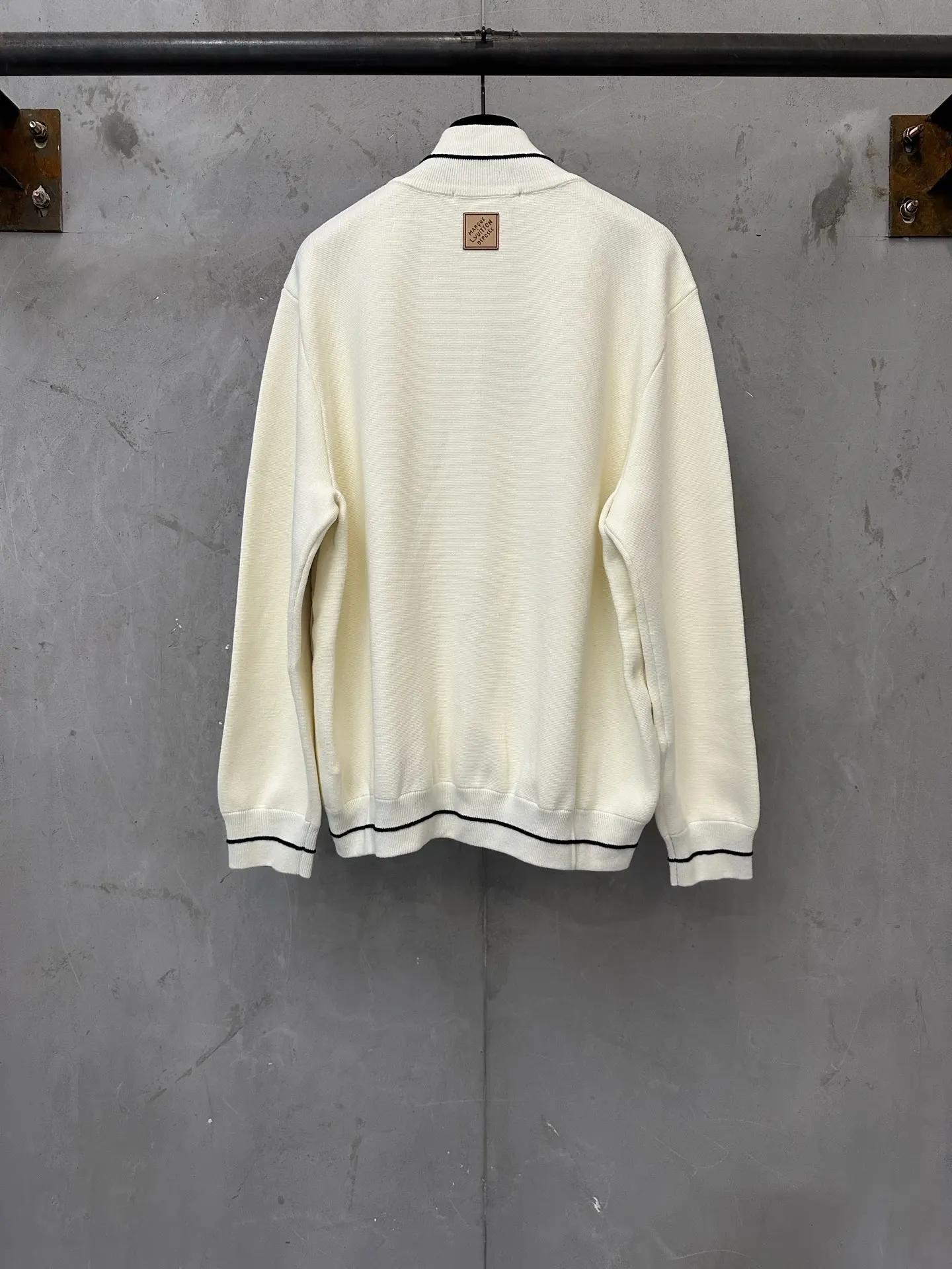 Logo Embroidered Hybrid Knit Zip-Up Cardigan D35023080 — view 2
