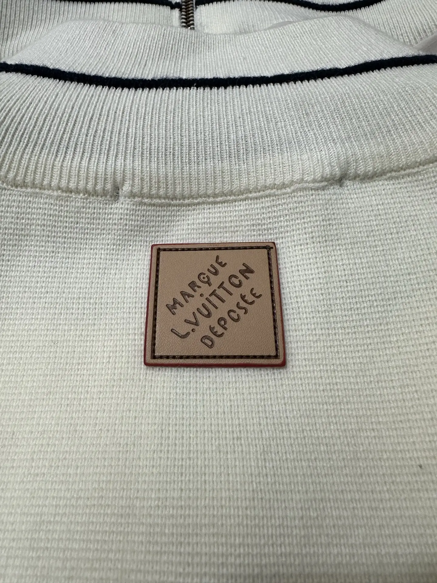 Logo Embroidered Hybrid Knit Zip-Up Cardigan D35023080 — view 10