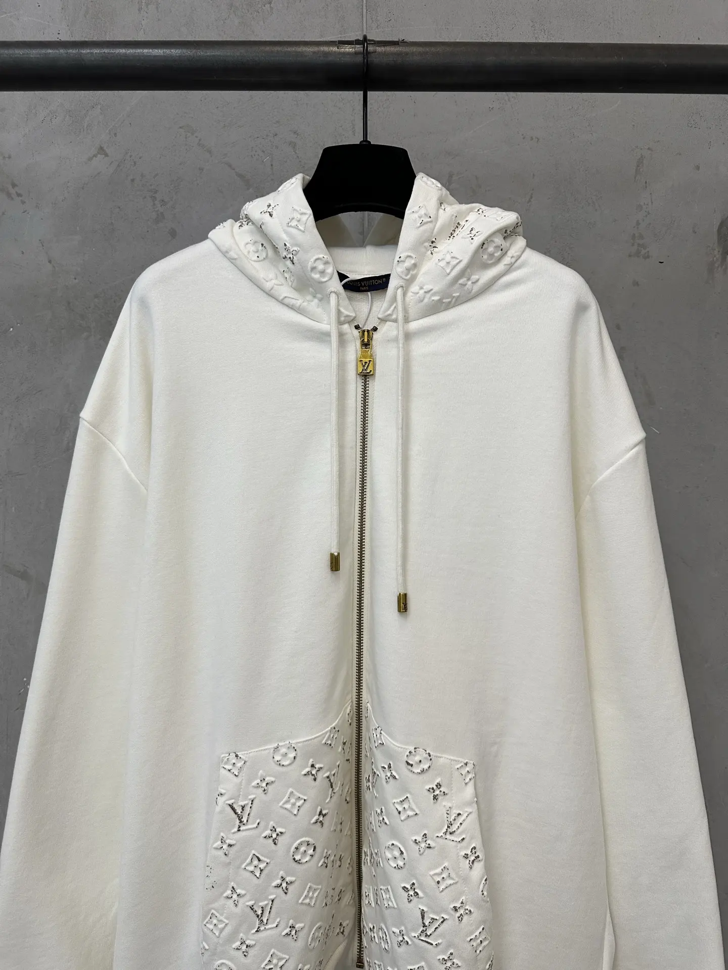 Monogram Embossed Zip-Up Hoodie D35020511 — view 3
