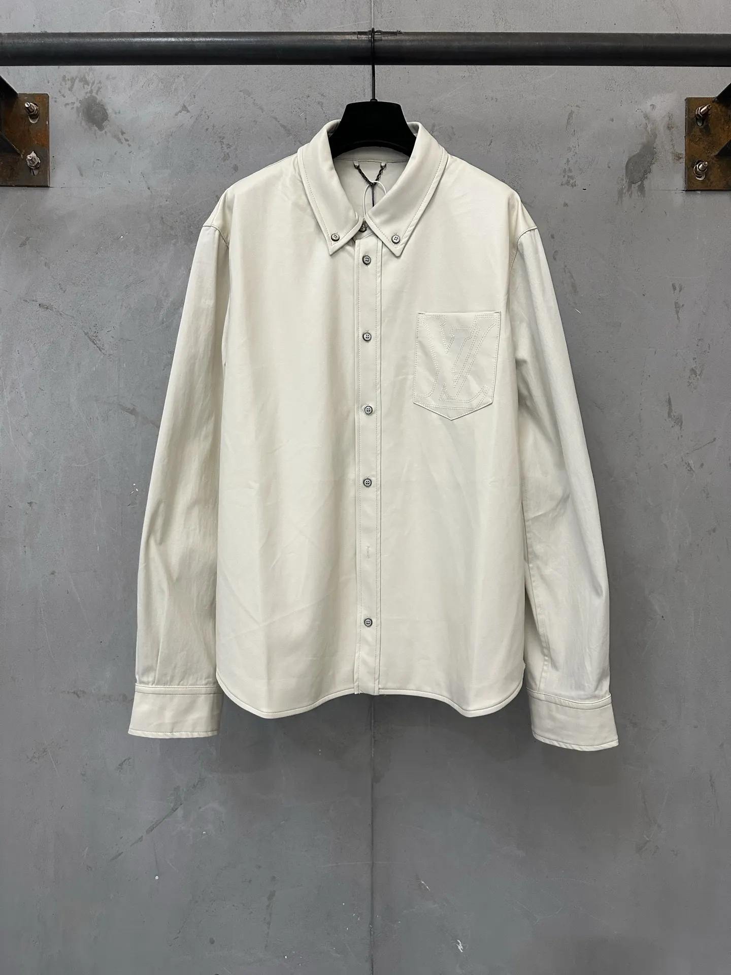 LV Faux Leather Embroidered Overshirt D35020473