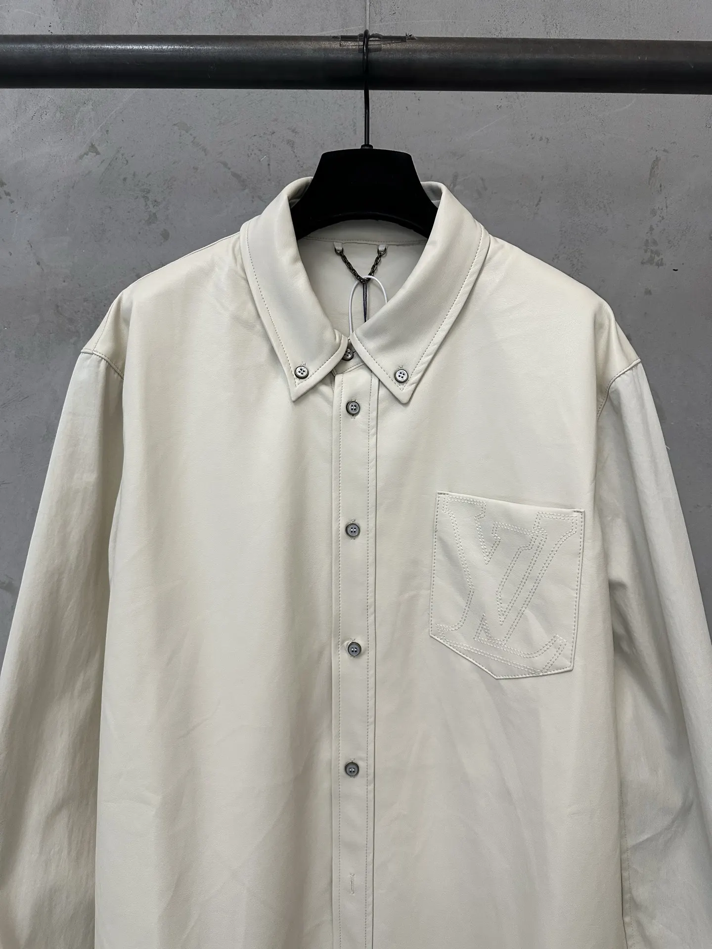 LV Faux Leather Embroidered Overshirt D35020473 — view 3