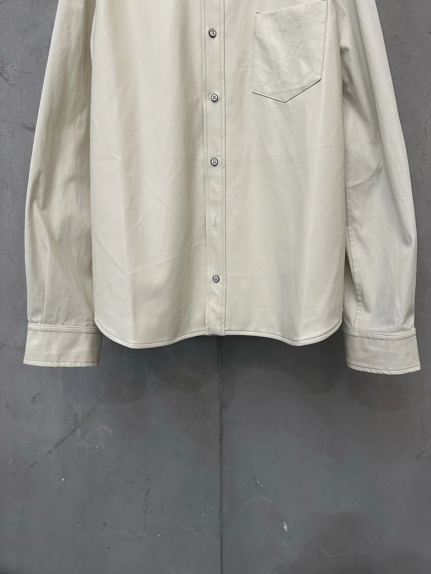 LV Faux Leather Embroidered Overshirt D35020473 — view 4