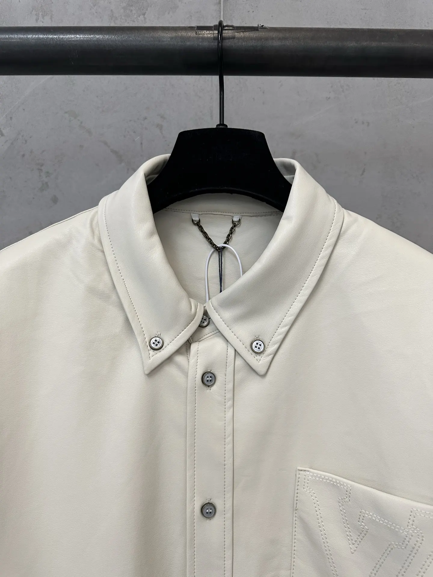 LV Faux Leather Embroidered Overshirt D35020473 — view 5