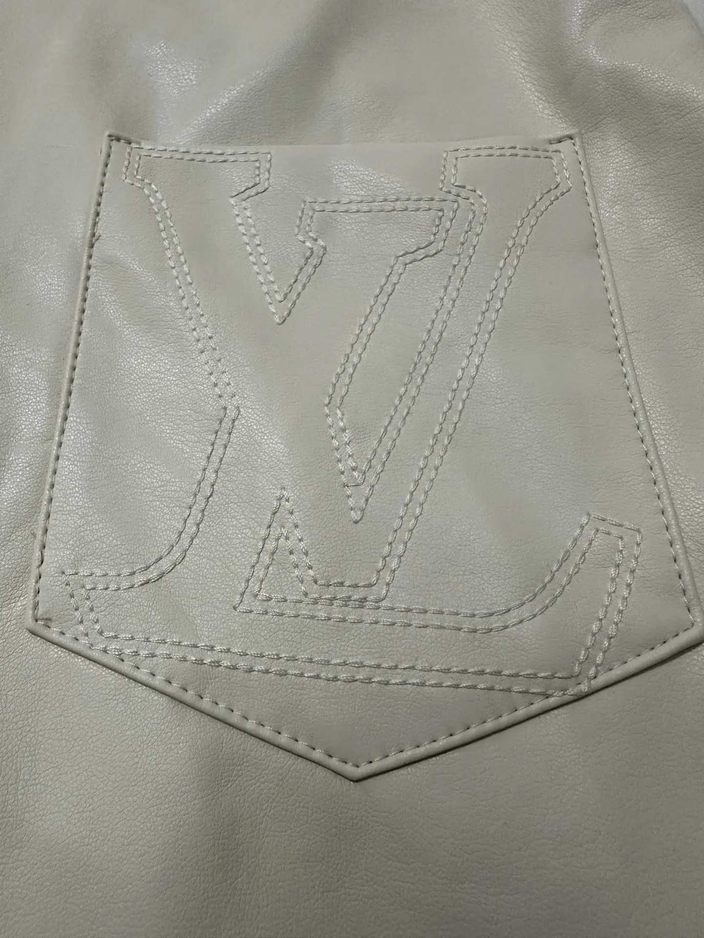 LV Faux Leather Embroidered Overshirt D35020473 — view 8