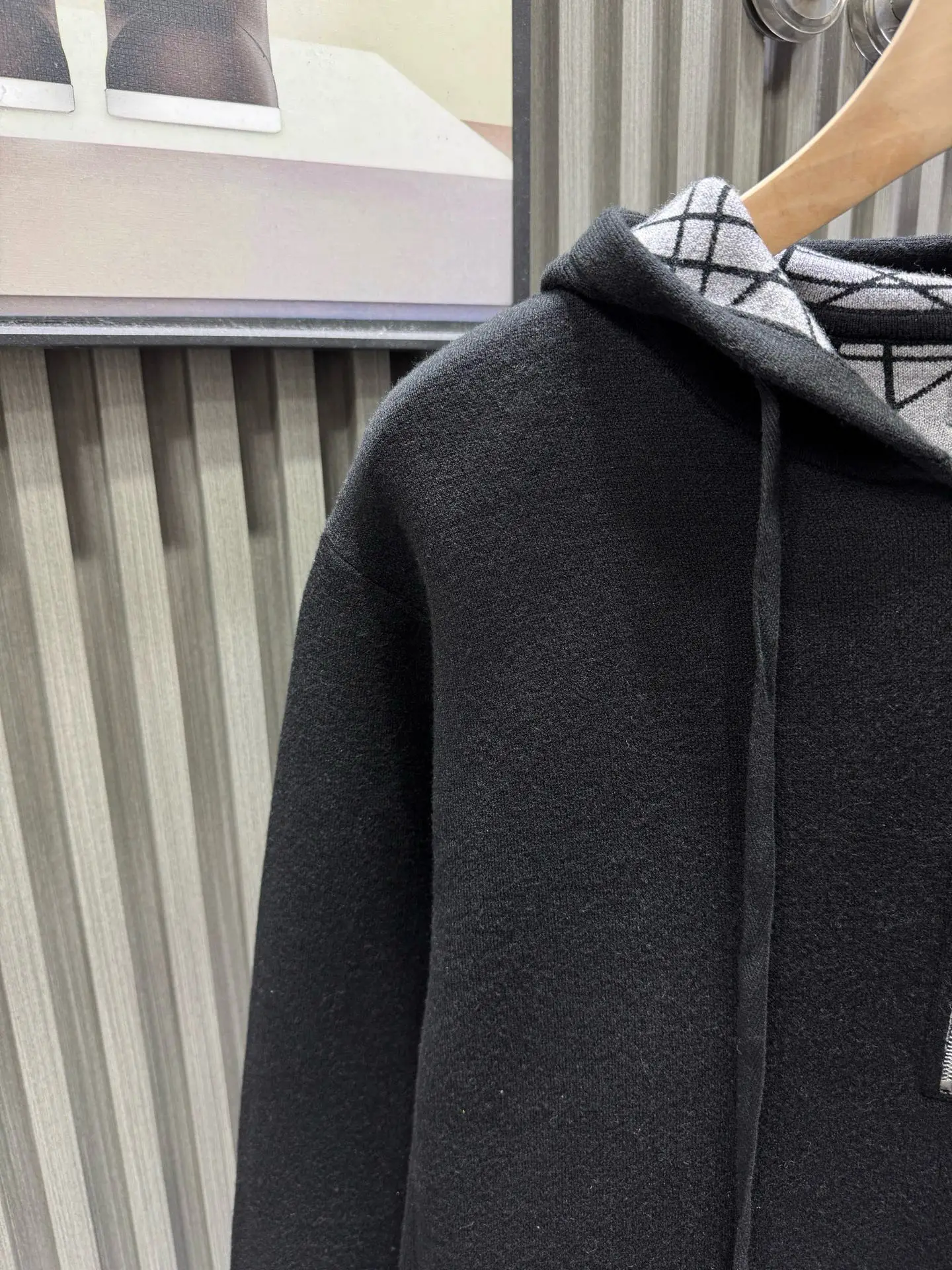 Logo-Jacquard Cashmere-Blend Half-Zip Hoodie D35514139 — view 7
