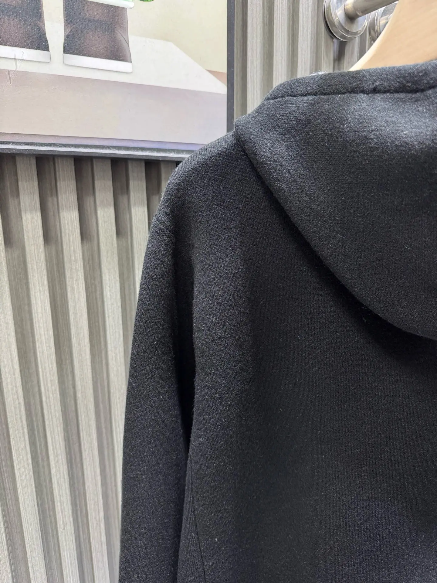 Logo-Jacquard Cashmere-Blend Half-Zip Hoodie D35514139 — view 8