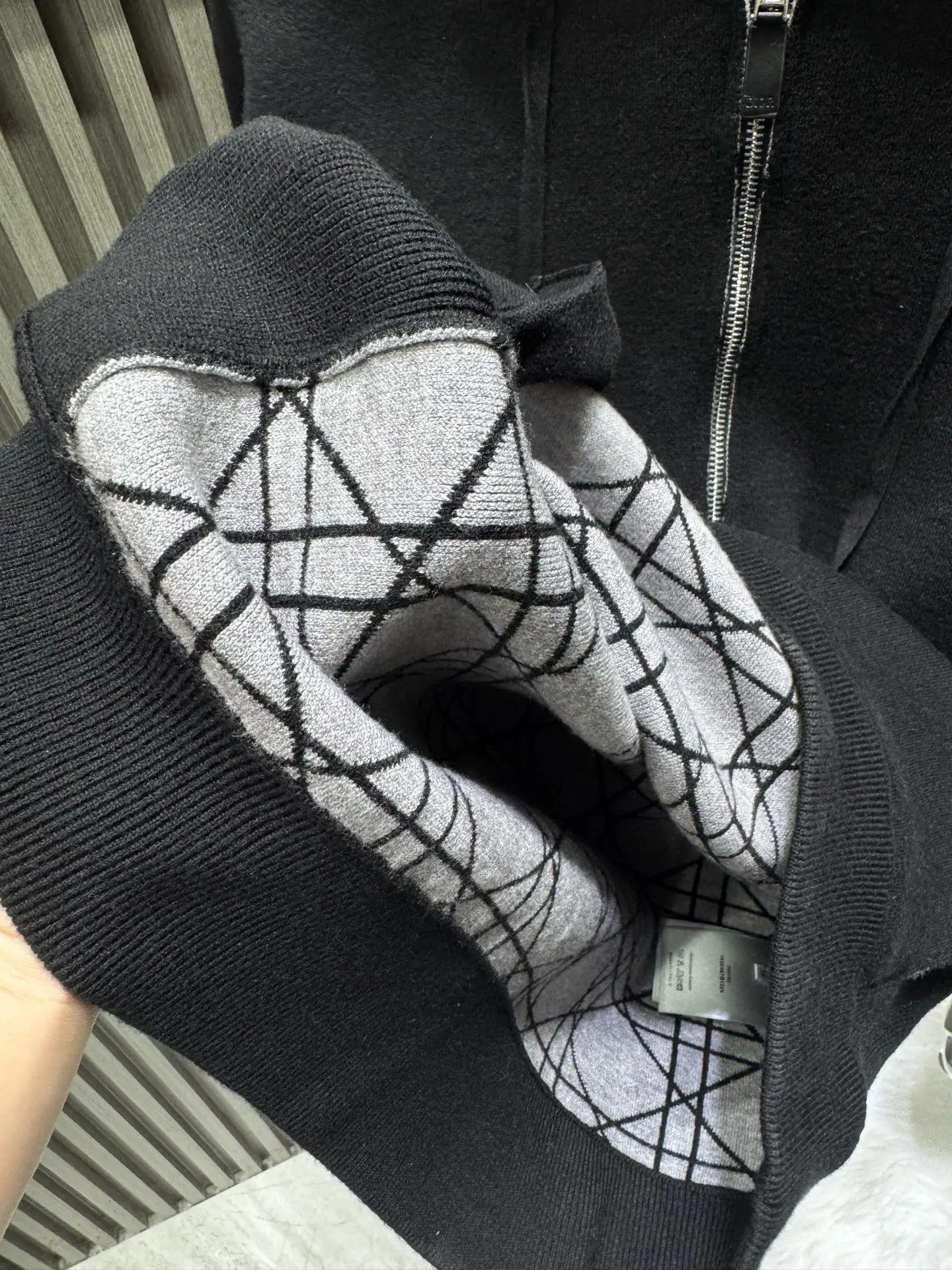 Logo-Jacquard Cashmere-Blend Half-Zip Hoodie D35514139 — view 11