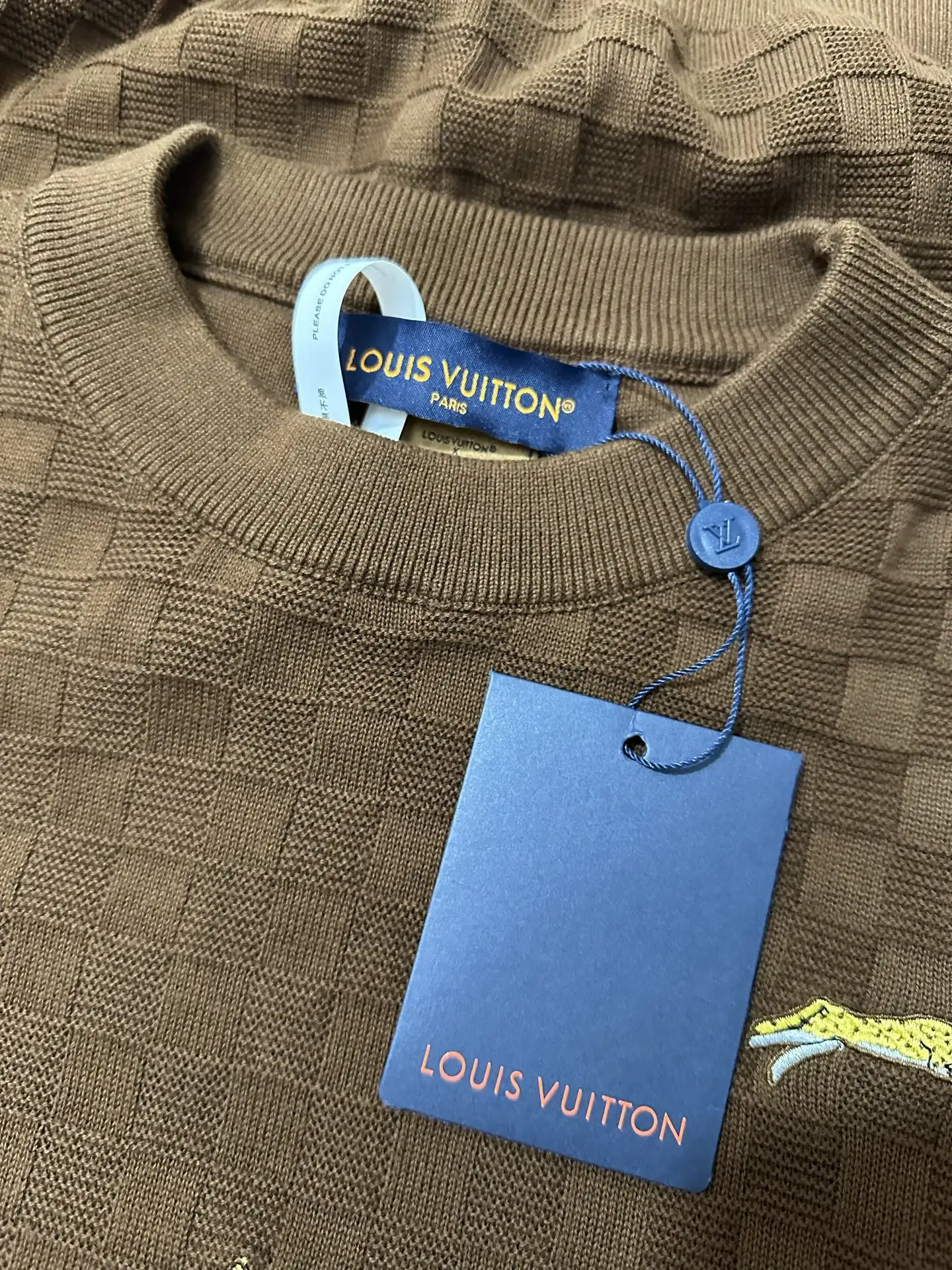 Animal Embroidery Damier Knit Sweater D36022287 — view 6