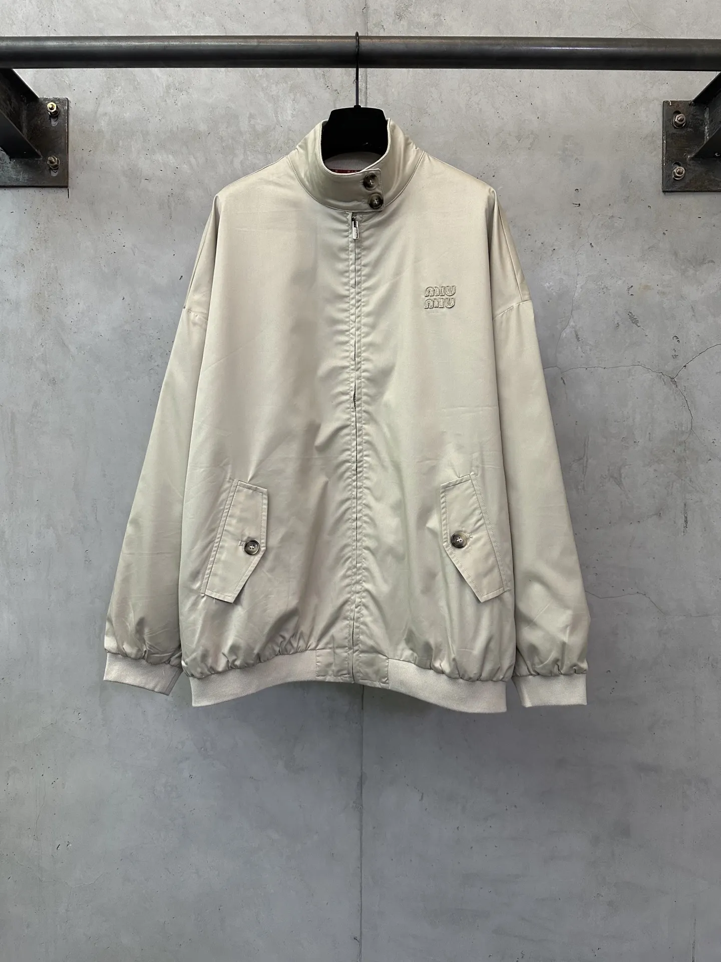 Embroidered Logo Harrington Jacket D36023111