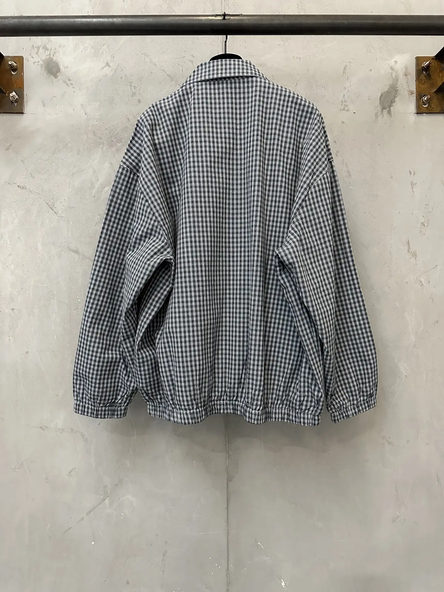 Reversible Plaid Zip-Up Blouson Jacket D36020478 — view 3