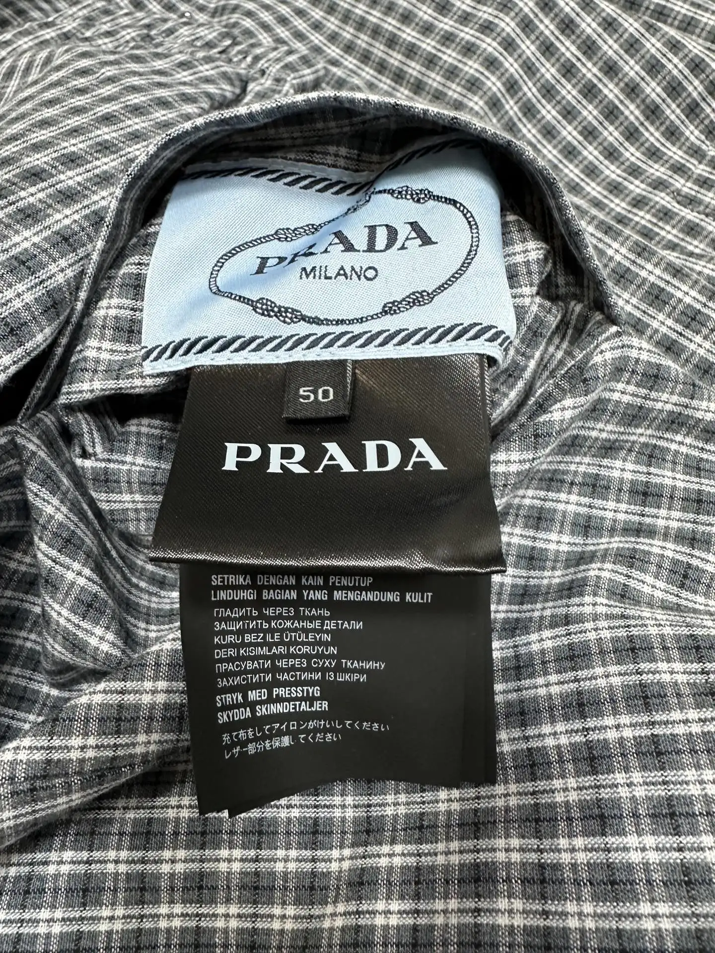 Reversible Plaid Zip-Up Blouson Jacket D36020478 — view 14