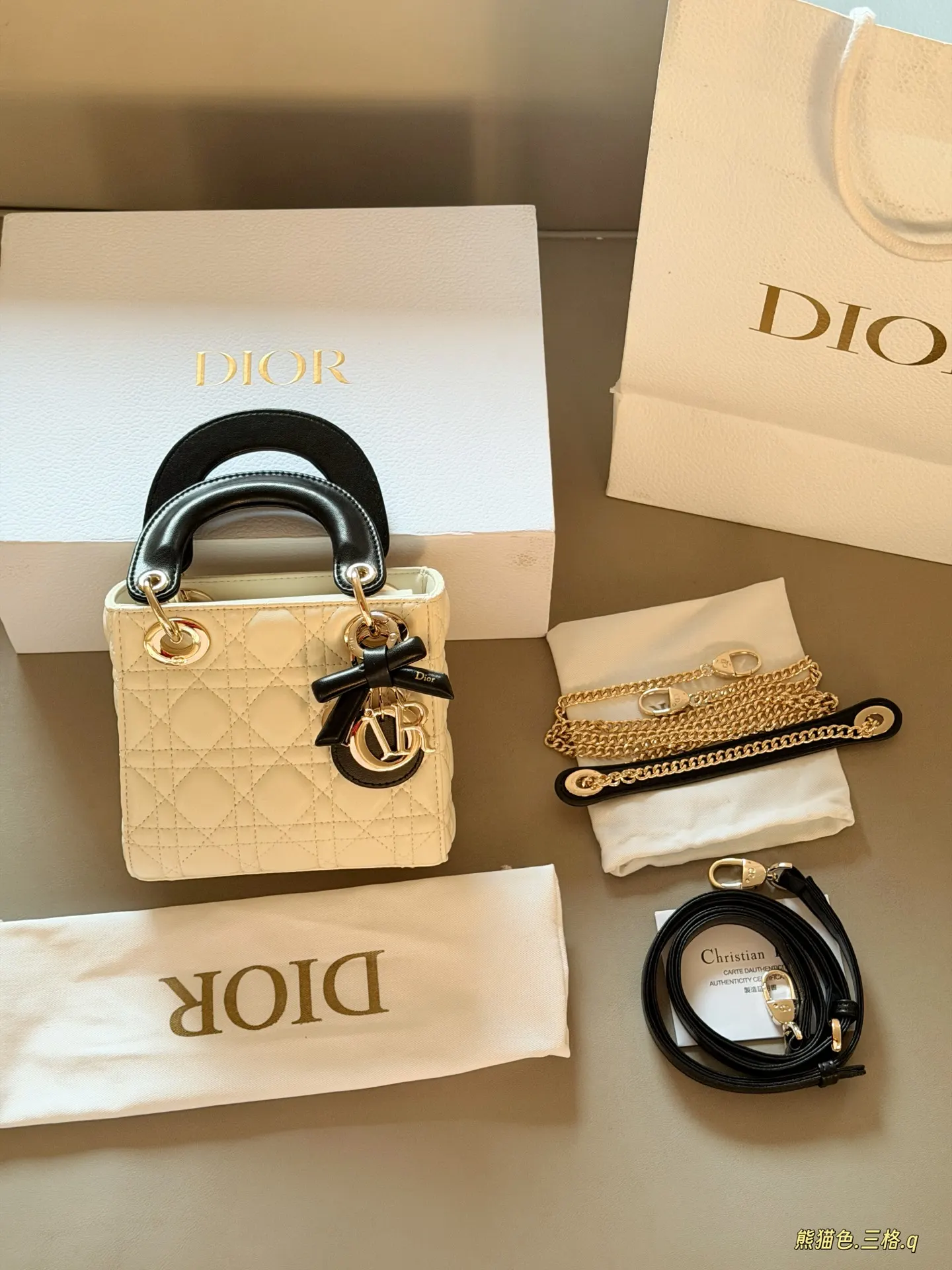 Lady Dior Quilted Lambskin Top-Handle Bag D36018411
