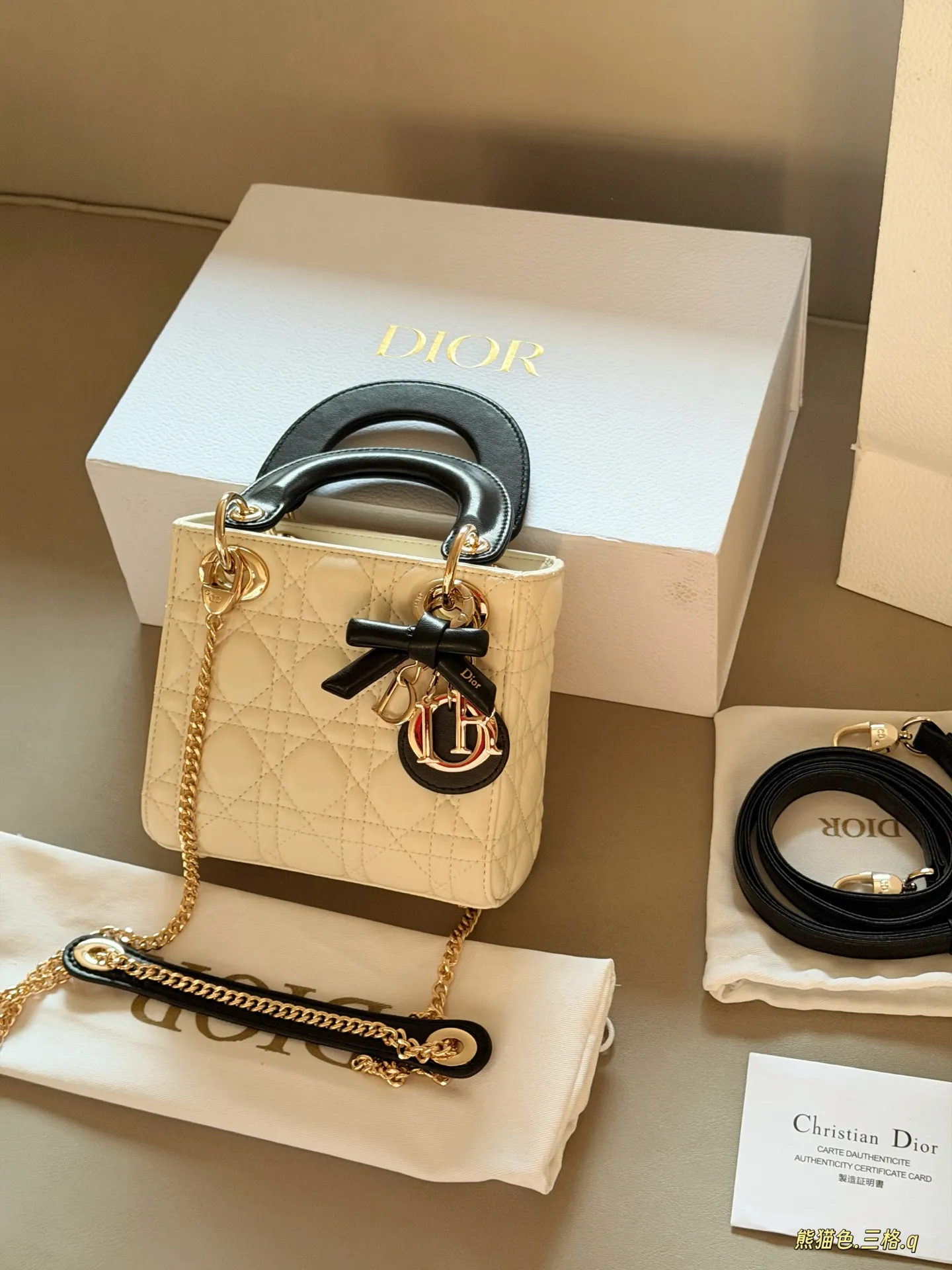 Lady Dior Quilted Lambskin Top-Handle Bag D36018411 — view 2