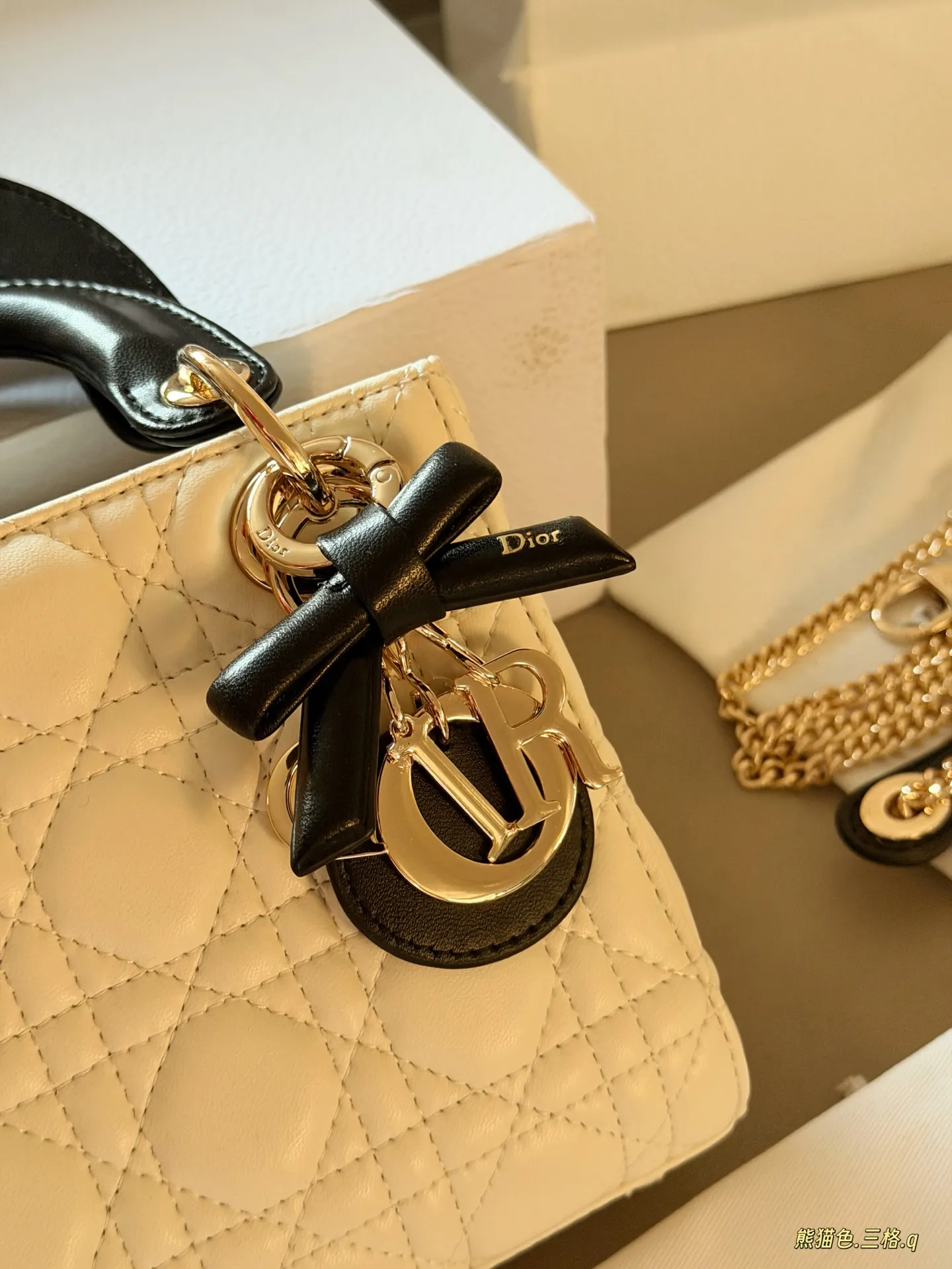 Lady Dior Quilted Lambskin Top-Handle Bag D36018411 — view 3