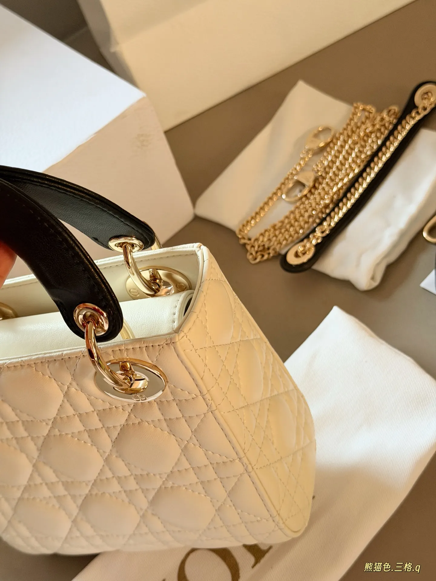 Lady Dior Quilted Lambskin Top-Handle Bag D36018411 — view 4