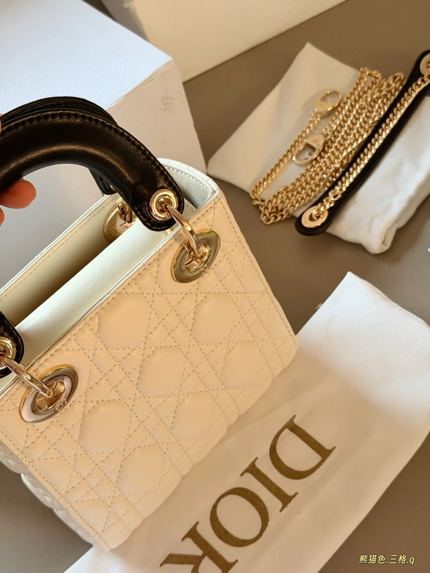 Lady Dior Quilted Lambskin Top-Handle Bag D36018411 — view 5
