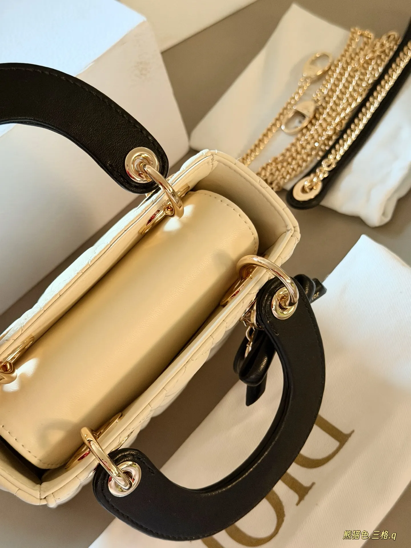 Lady Dior Quilted Lambskin Top-Handle Bag D36018411 — view 7