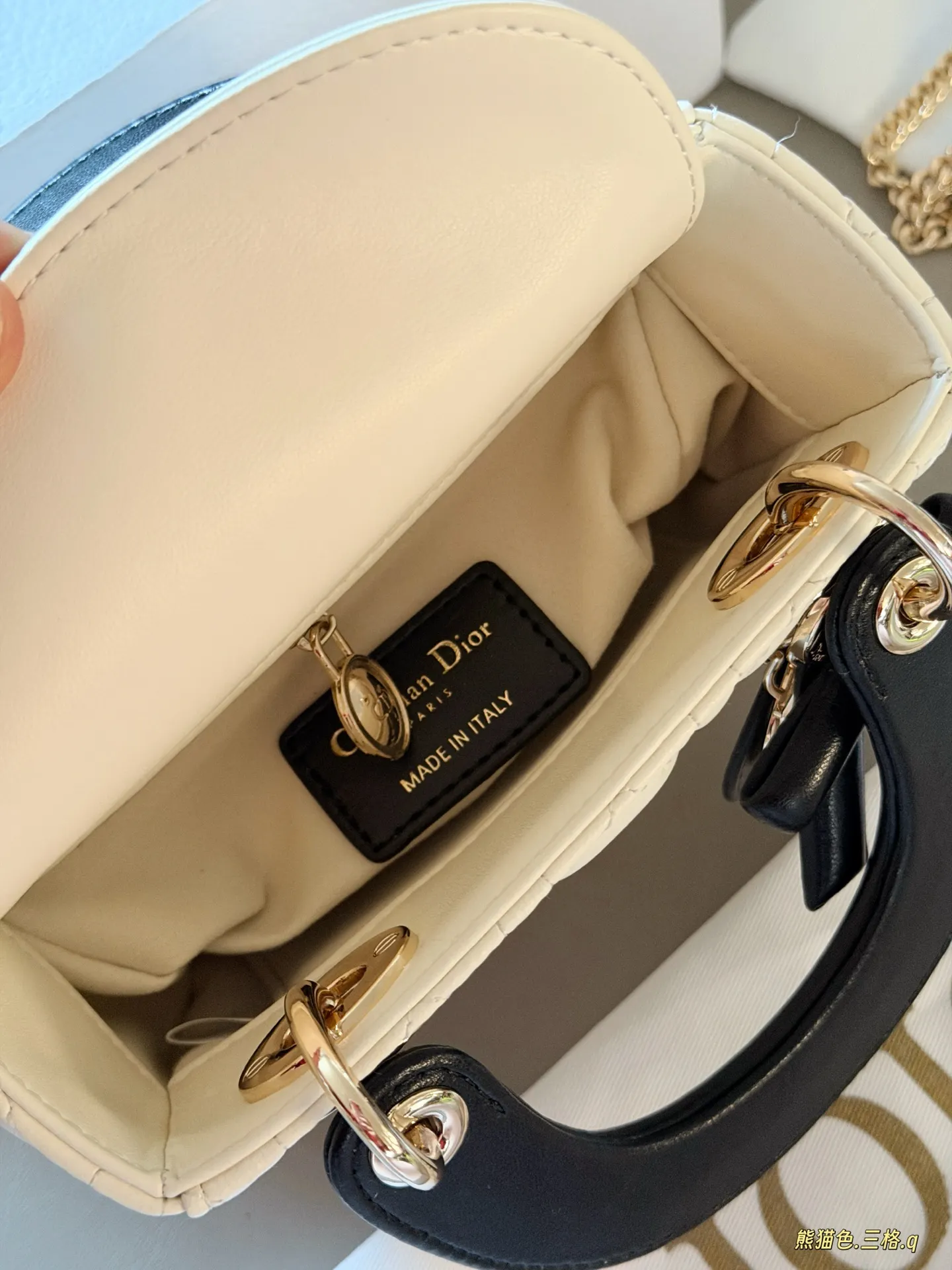 Lady Dior Quilted Lambskin Top-Handle Bag D36018411 — view 8