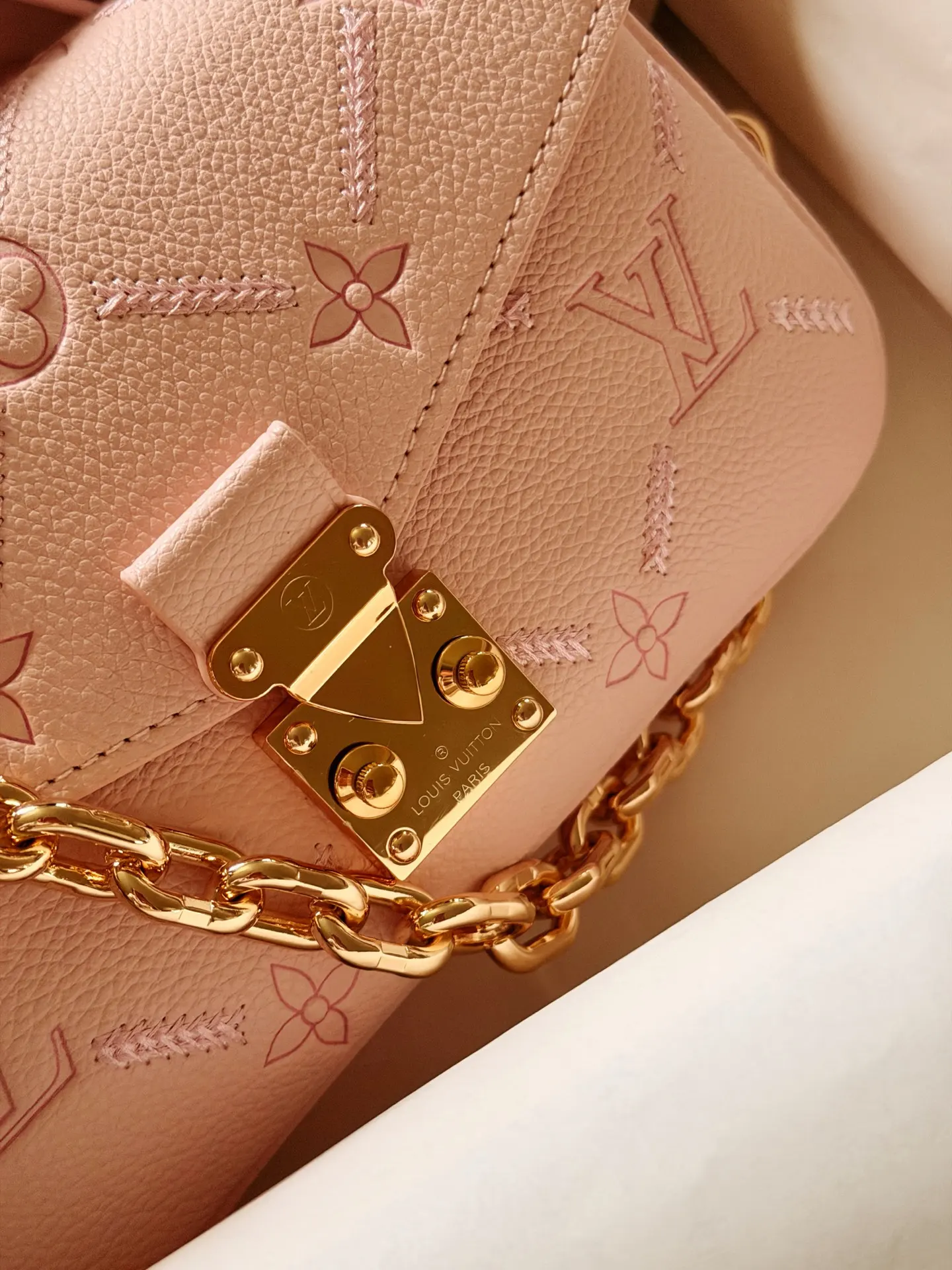Metis Embossed Leather Shoulder Bag D36018068 — view 3