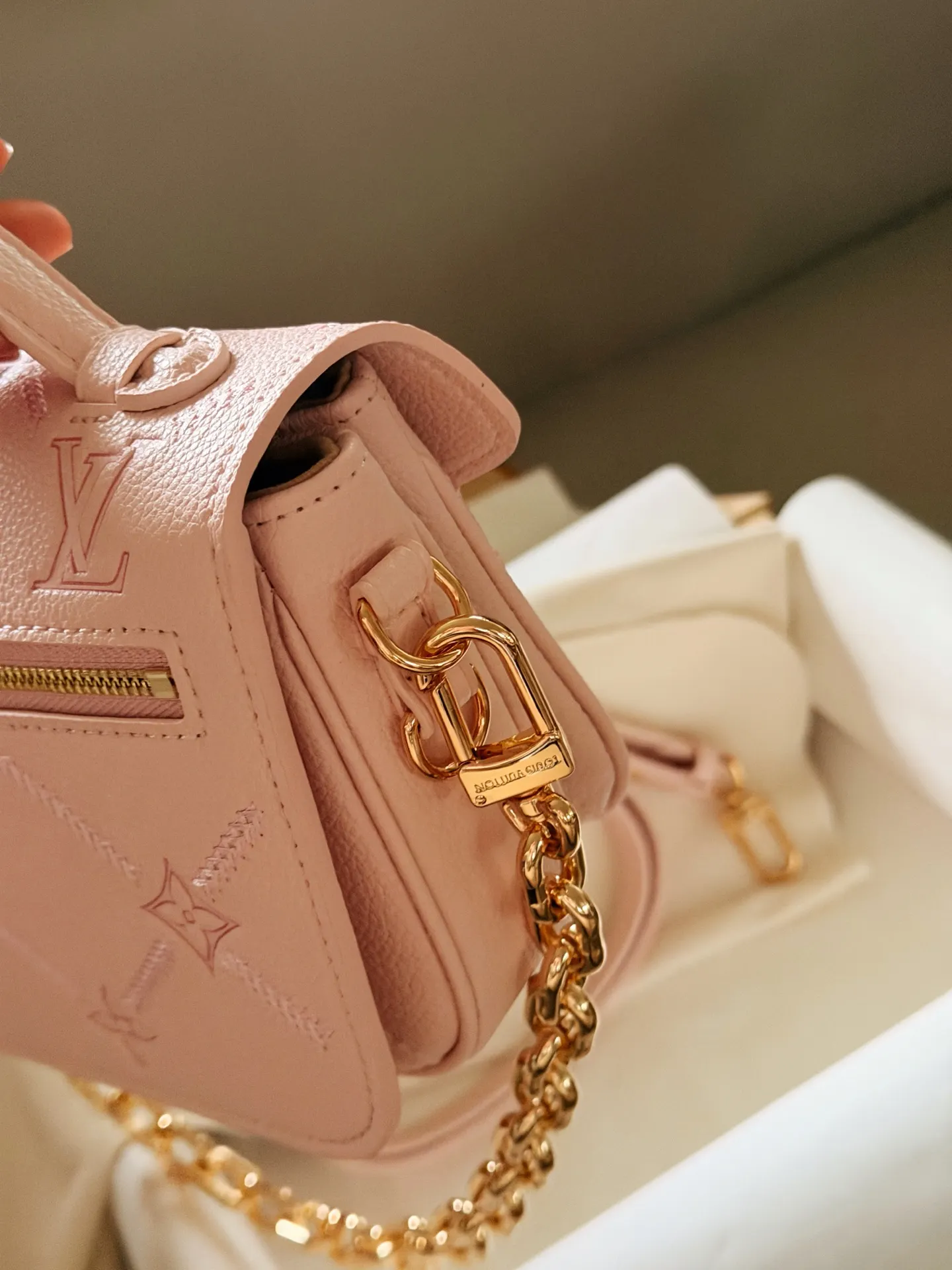 Metis Embossed Leather Shoulder Bag D36018068 — view 4