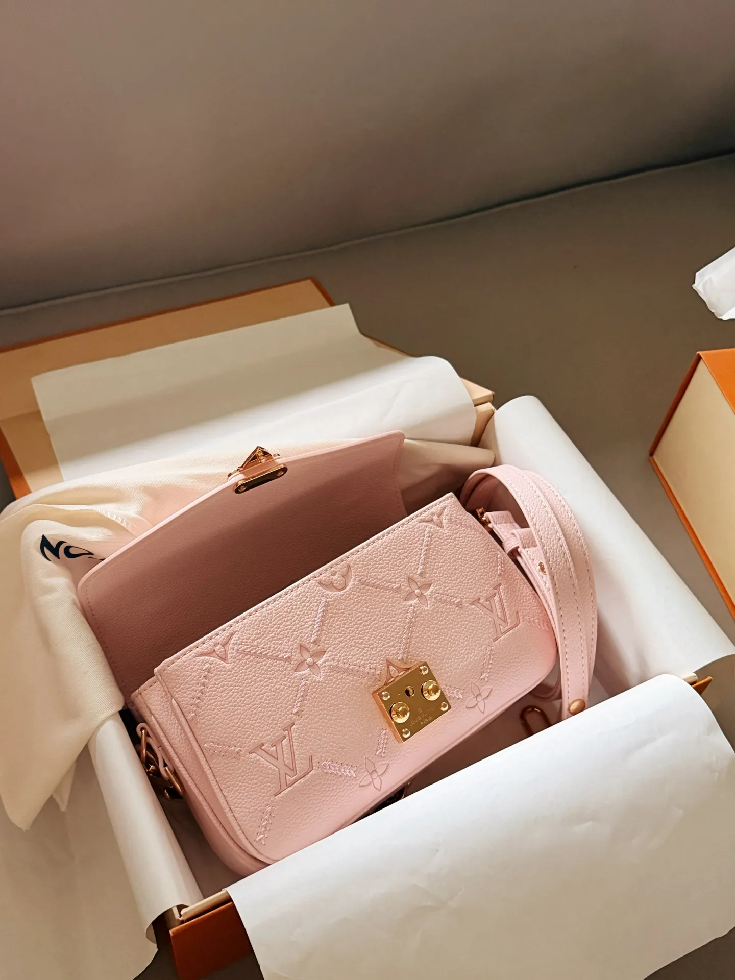 Metis Embossed Leather Shoulder Bag D36018068 — view 9