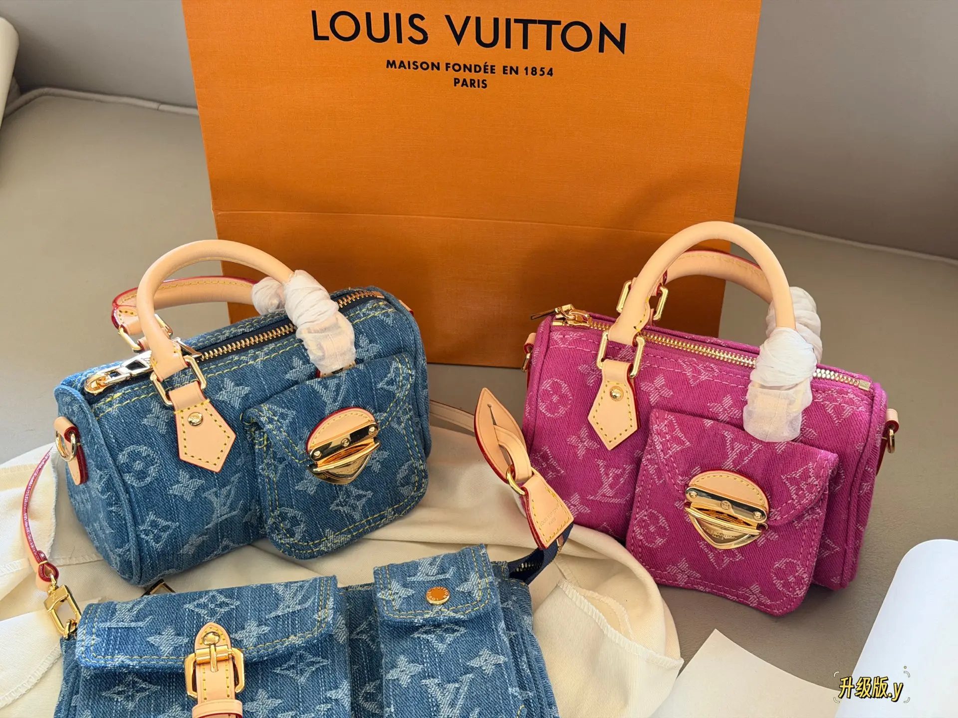 Nano Speedy Monogram Denim Bag D36018006
