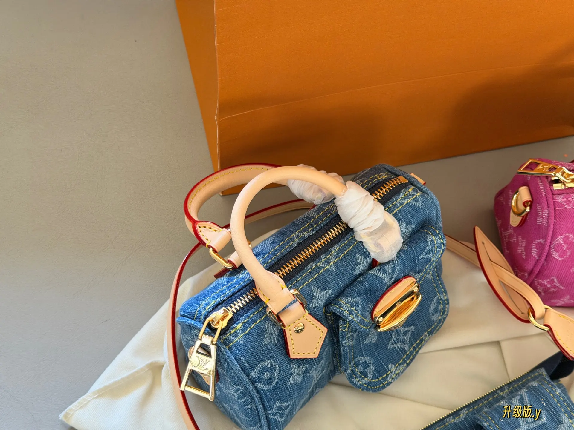 Nano Speedy Monogram Denim Bag D36018006 — view 4