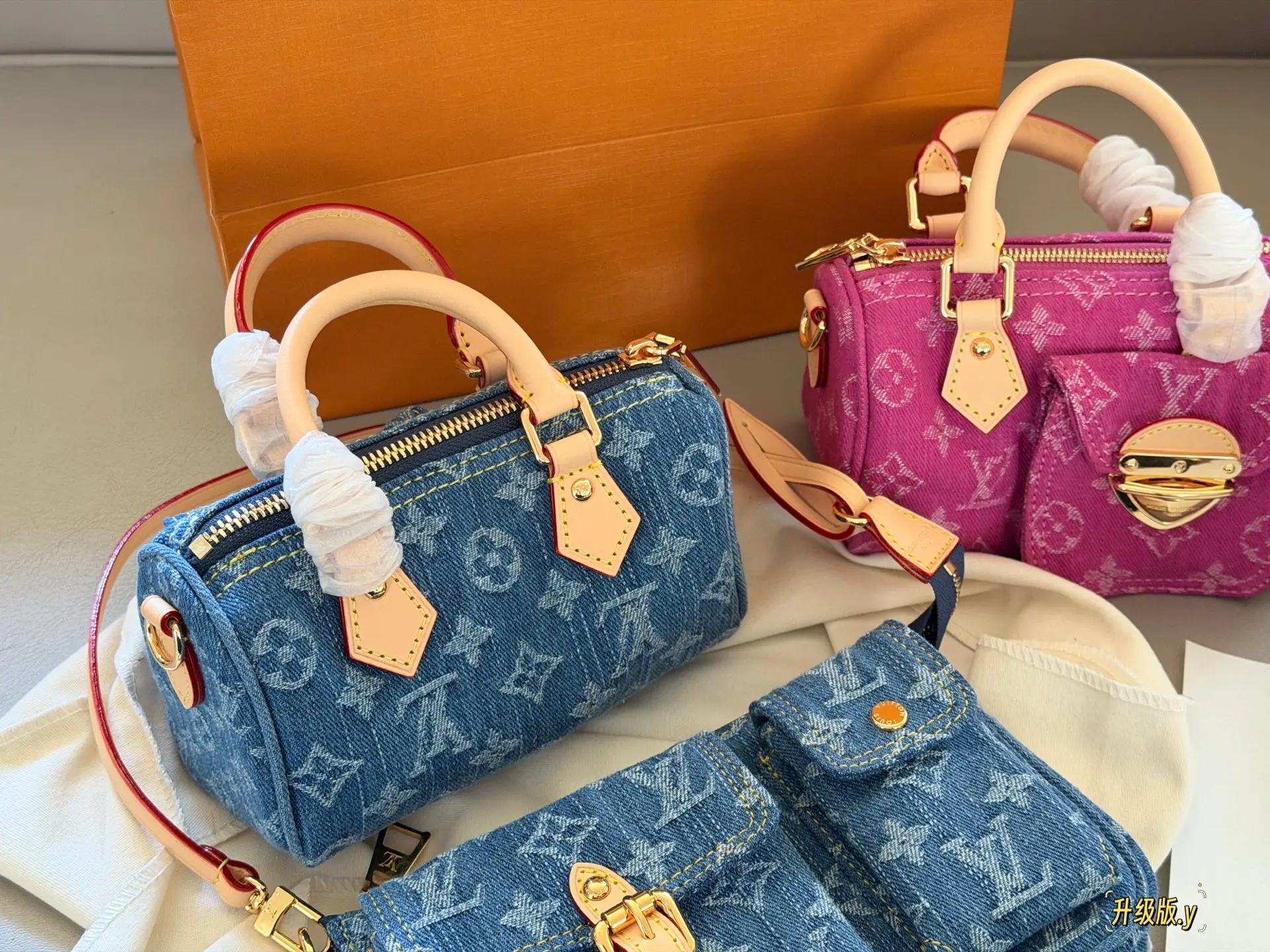 Nano Speedy Monogram Denim Bag D36018006 — view 5