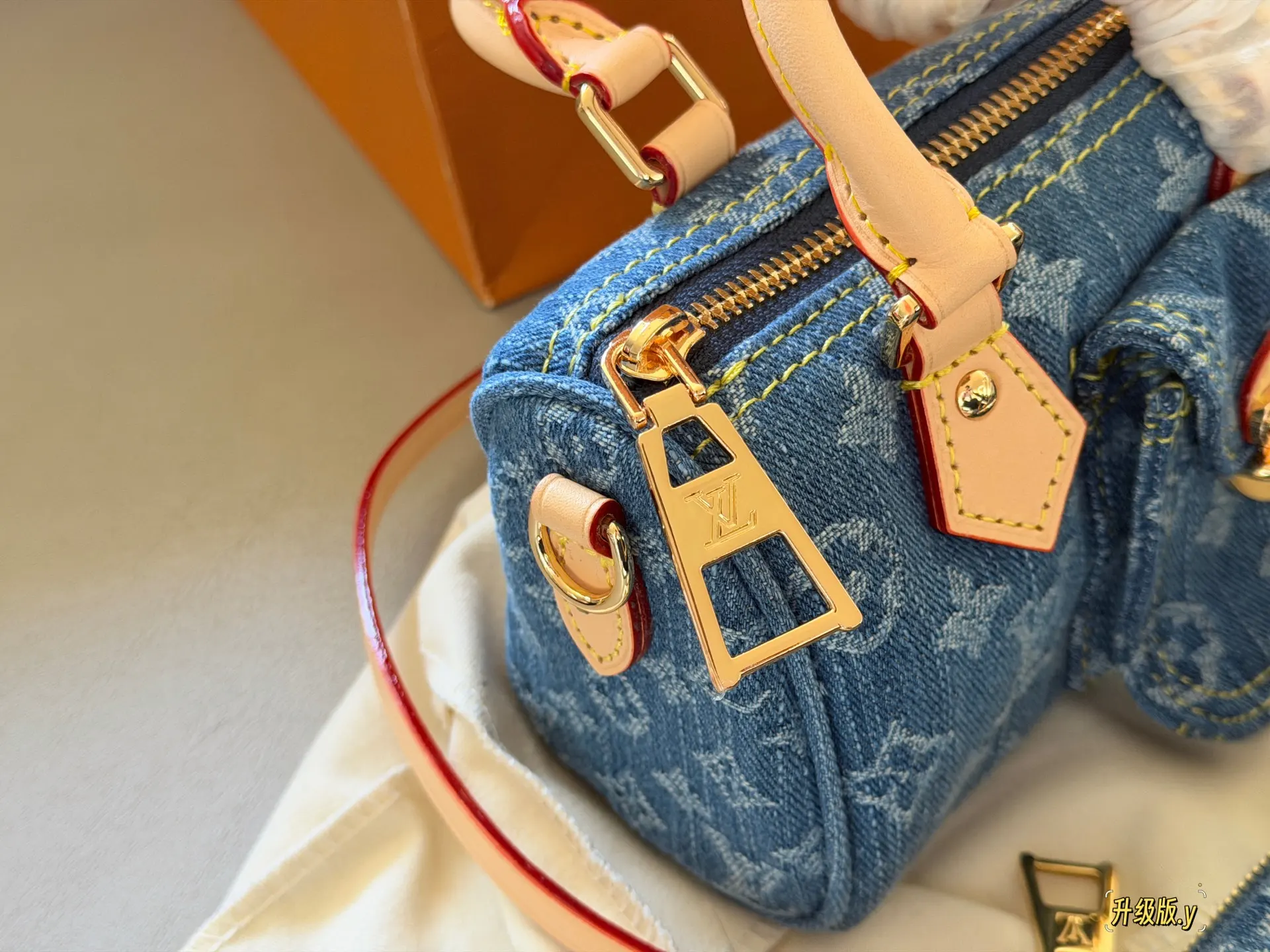 Nano Speedy Monogram Denim Bag D36018006 — view 6