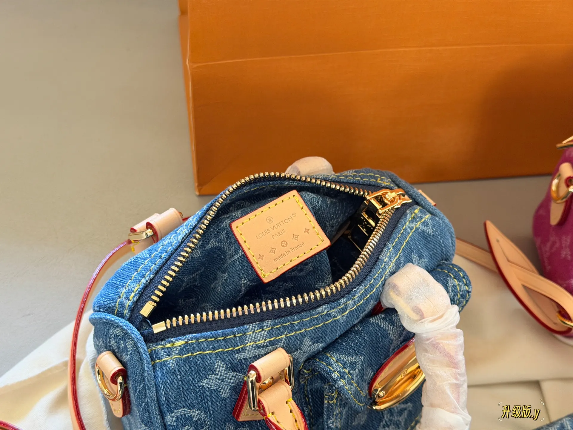 Nano Speedy Monogram Denim Bag D36018006 — view 7