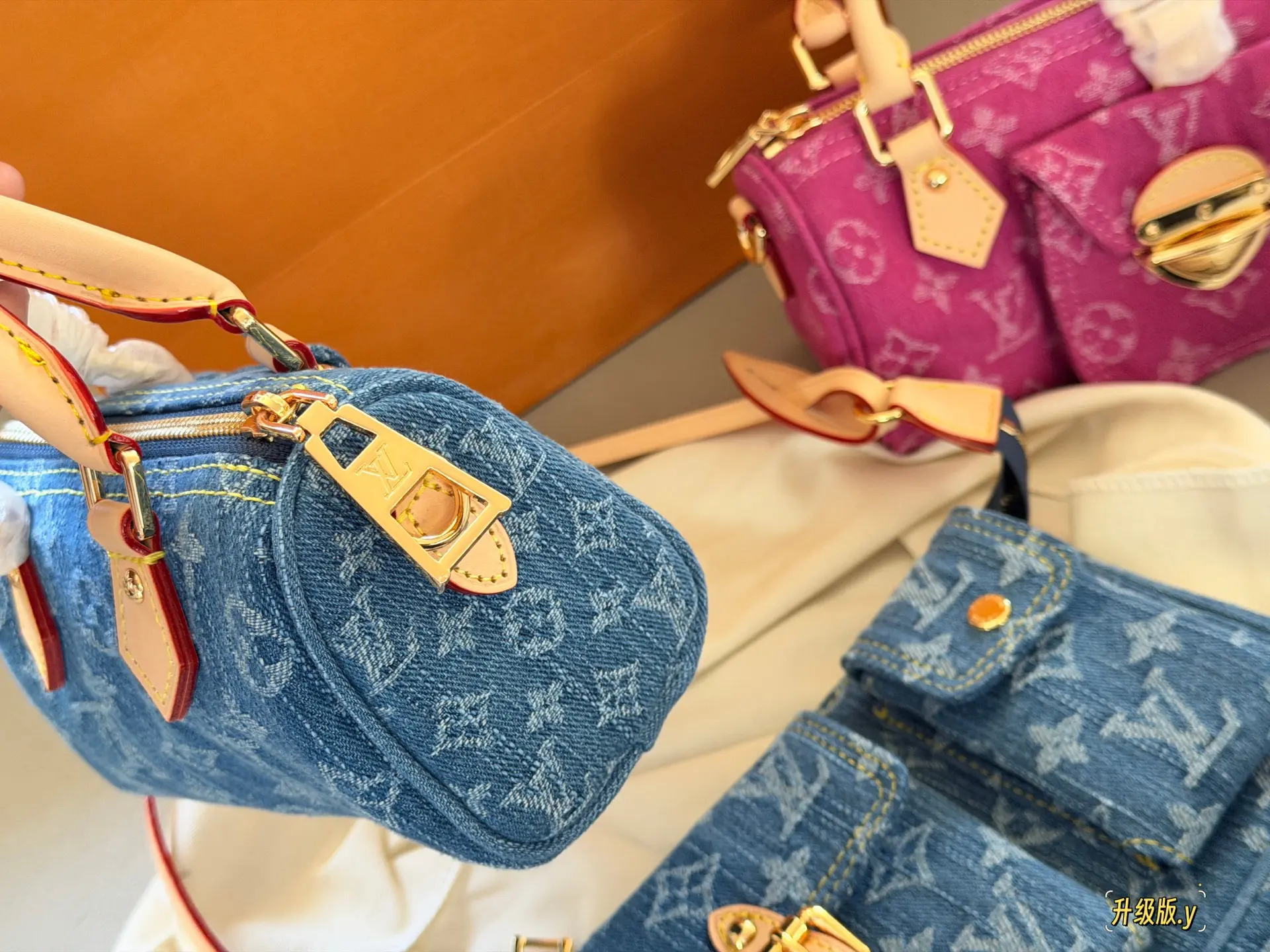 Nano Speedy Monogram Denim Bag D36018006 — view 9
