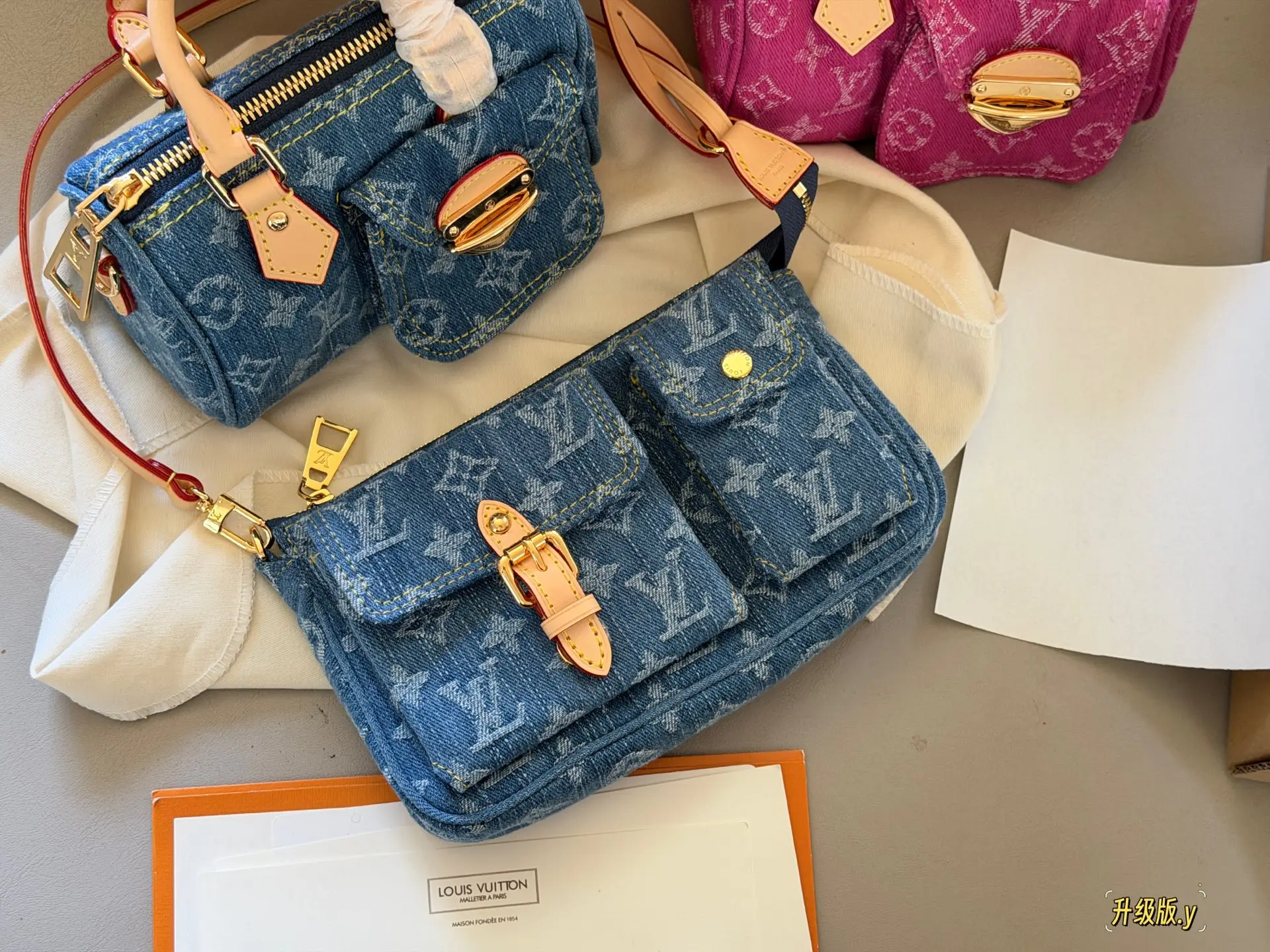 Monogram Denim Shoulder Bag D36518009