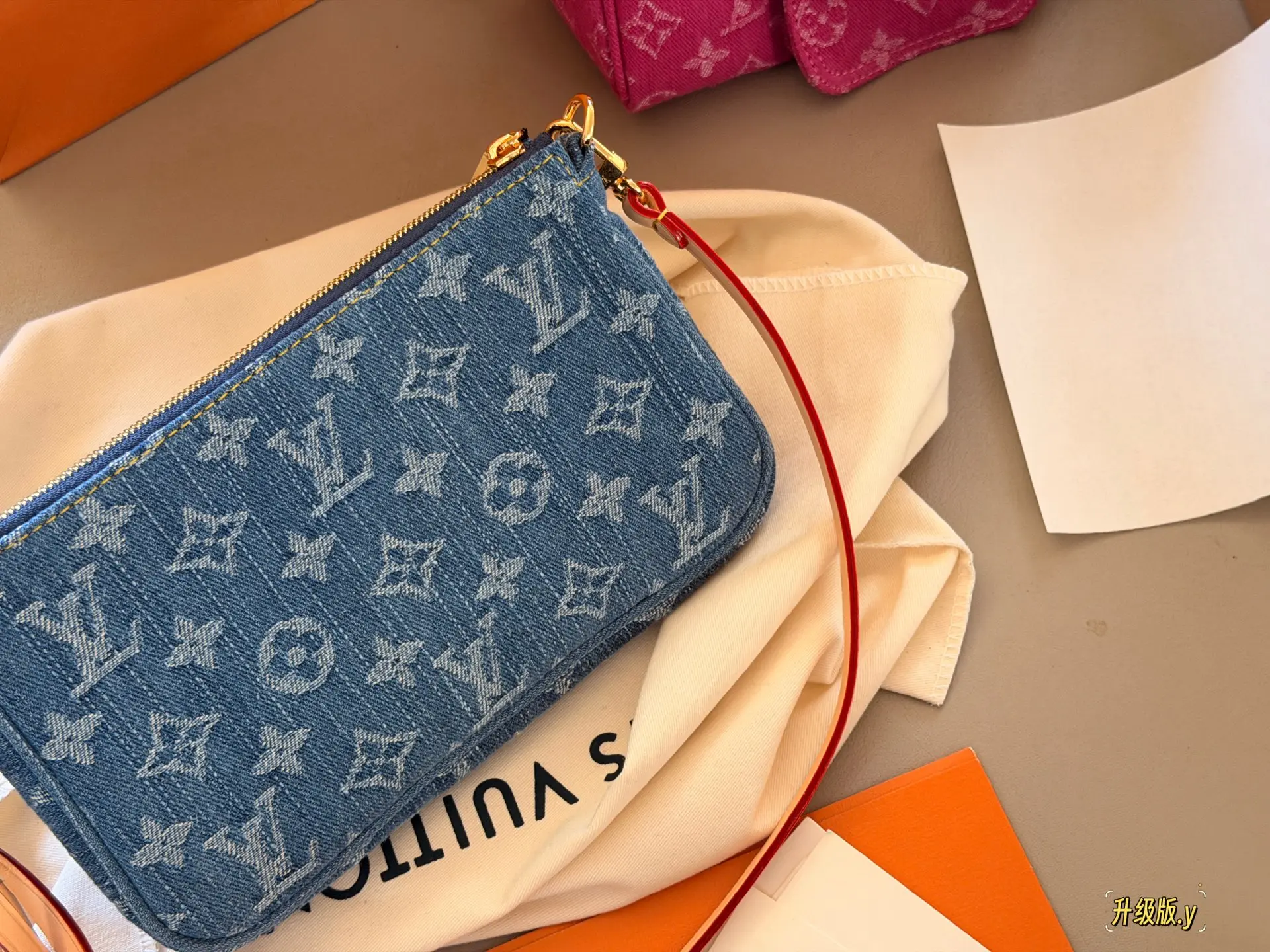 Monogram Denim Shoulder Bag D36518009 — view 6