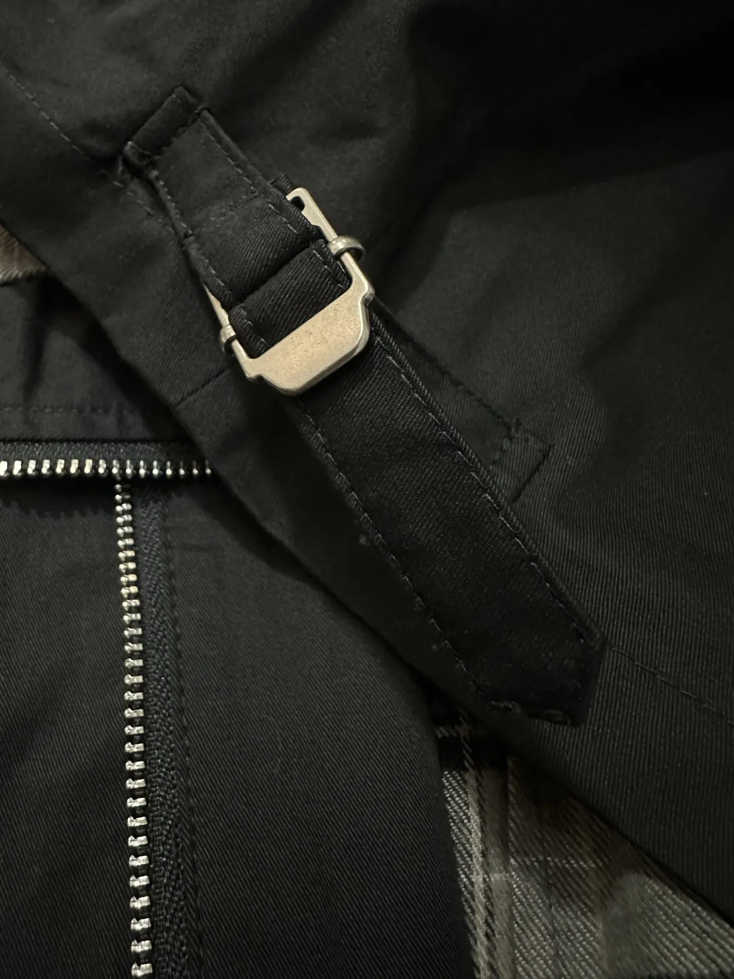 Layered-Effect Cropped Jacket with Plaid Trim D37022242 — view 14