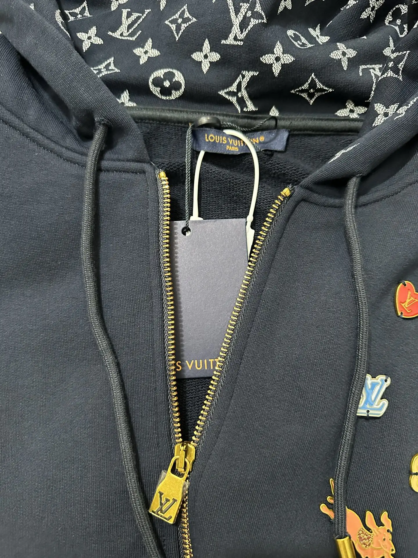 Logo Jacquard Zip-Up Hoodie D37023150 — view 6