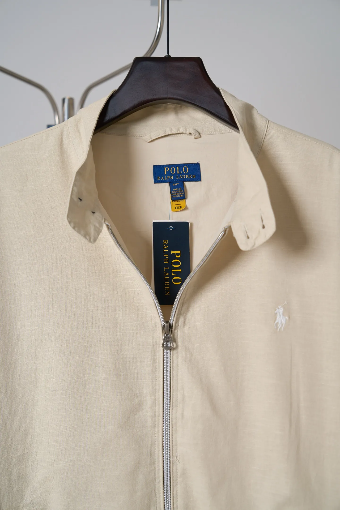 Polo Pony Embroidered Linen Harrington Jacket D37019119 — view 5