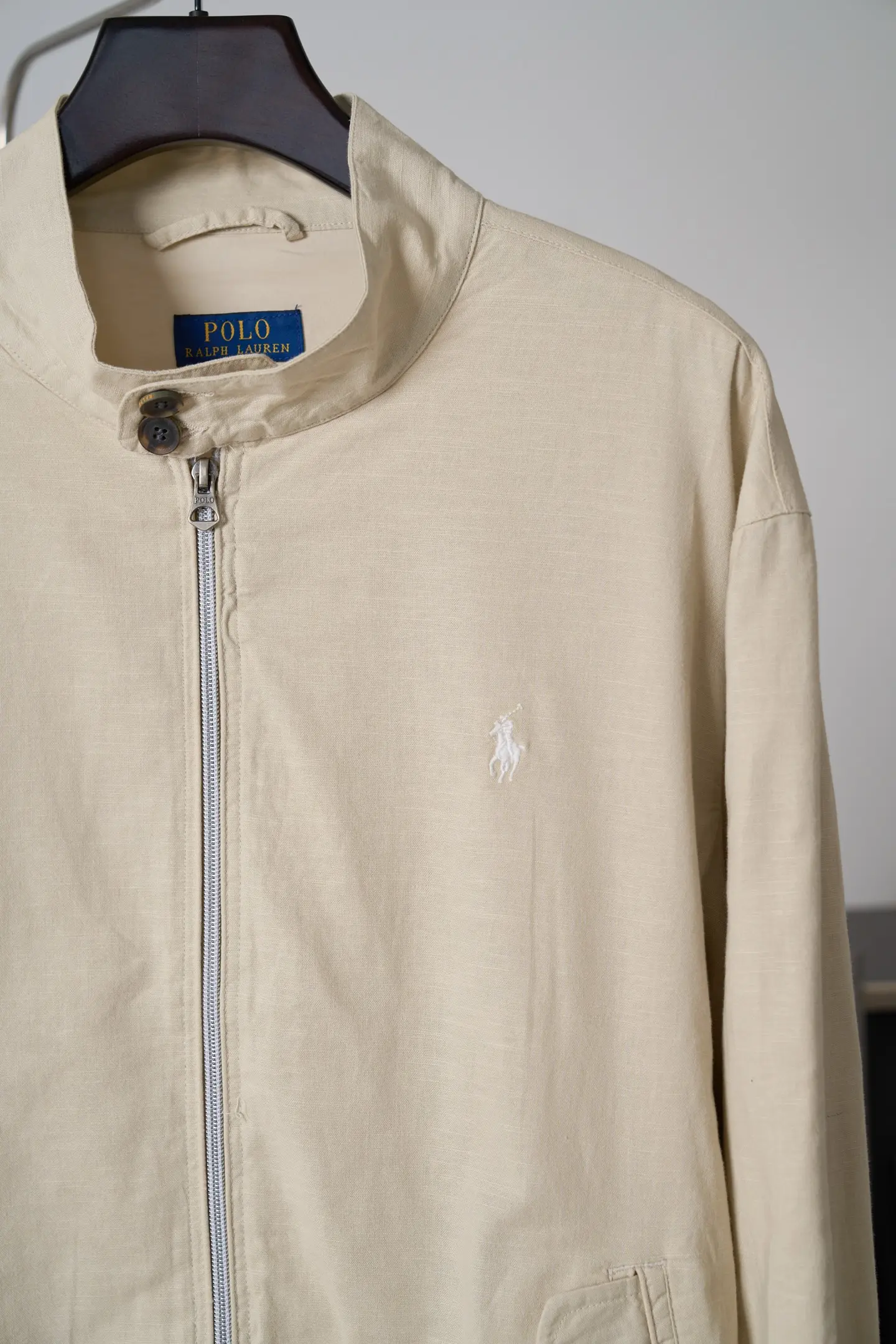 Polo Pony Embroidered Linen Harrington Jacket D37019119 — view 8