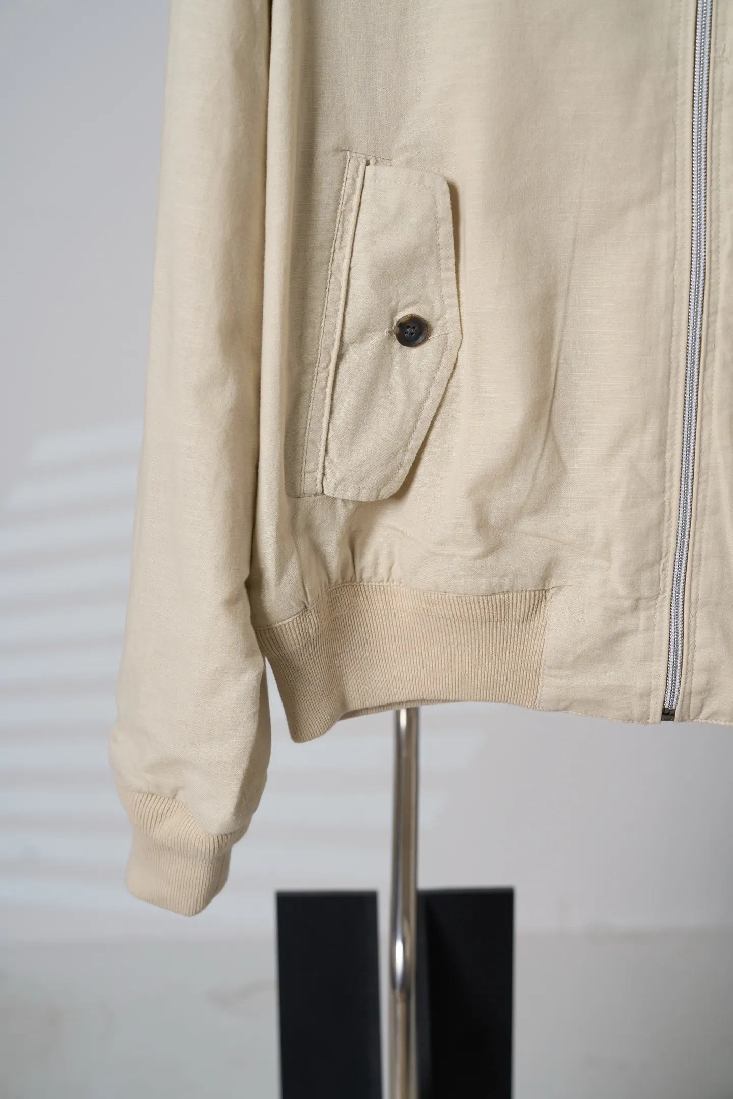 Polo Pony Embroidered Linen Harrington Jacket D37019119 — view 10