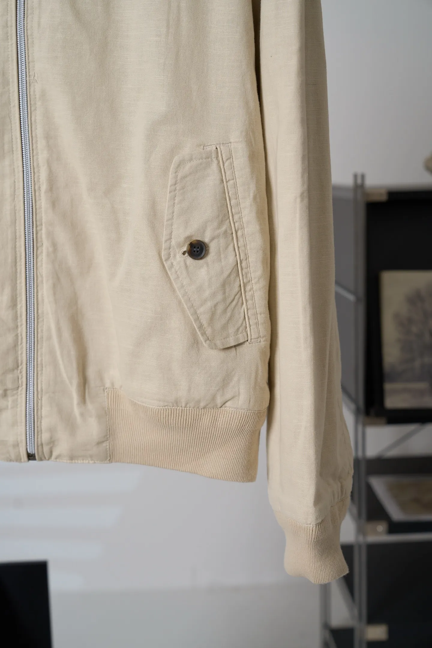 Polo Pony Embroidered Linen Harrington Jacket D37019119 — view 13