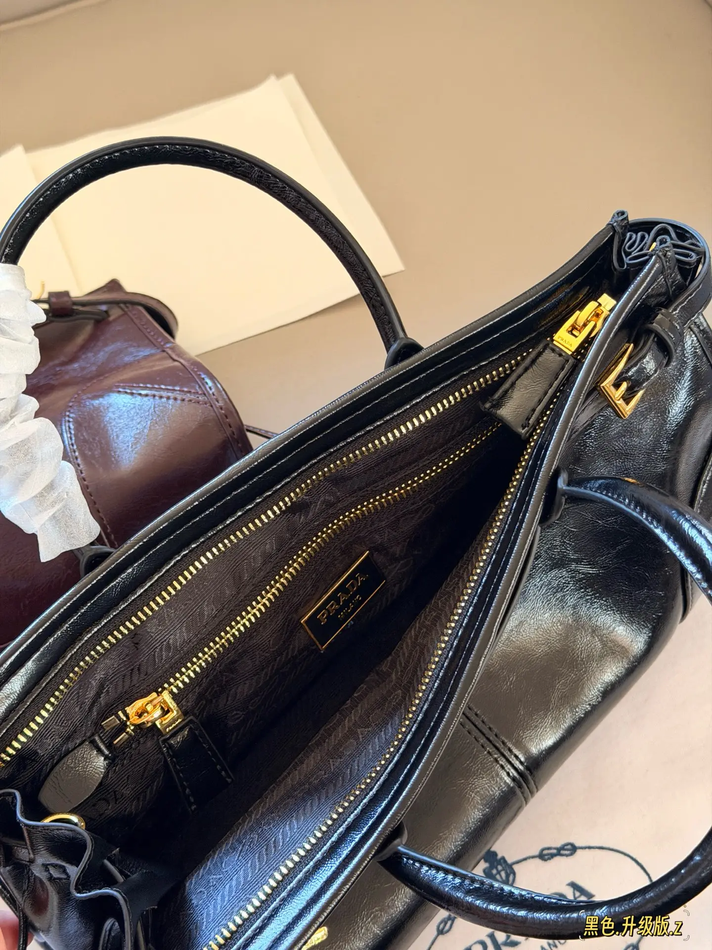 Prada Soft Lux Leather Top-Handle Bag D37018447 — view 16
