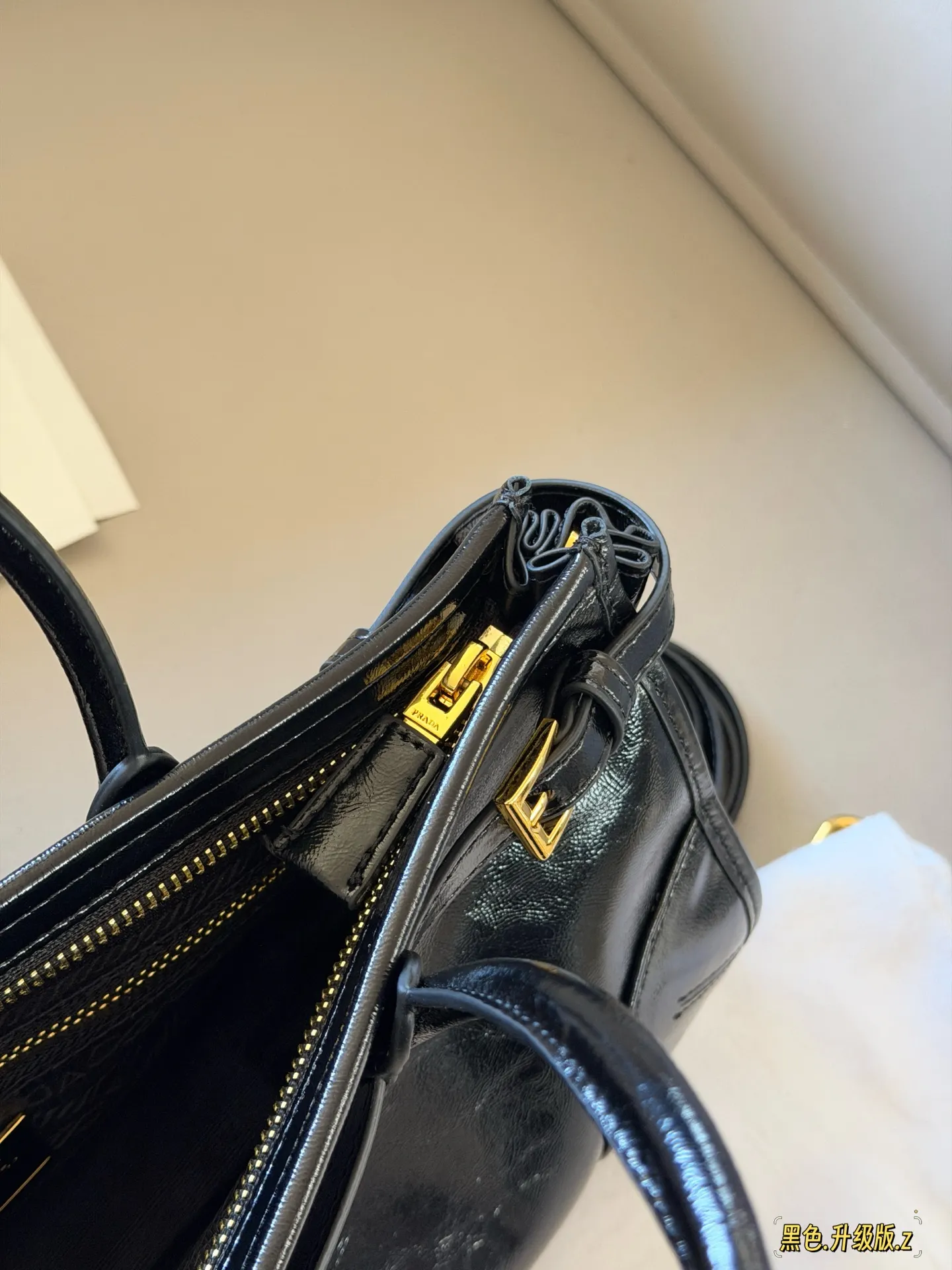 Prada Soft Lux Leather Top-Handle Bag D37018447 — view 17