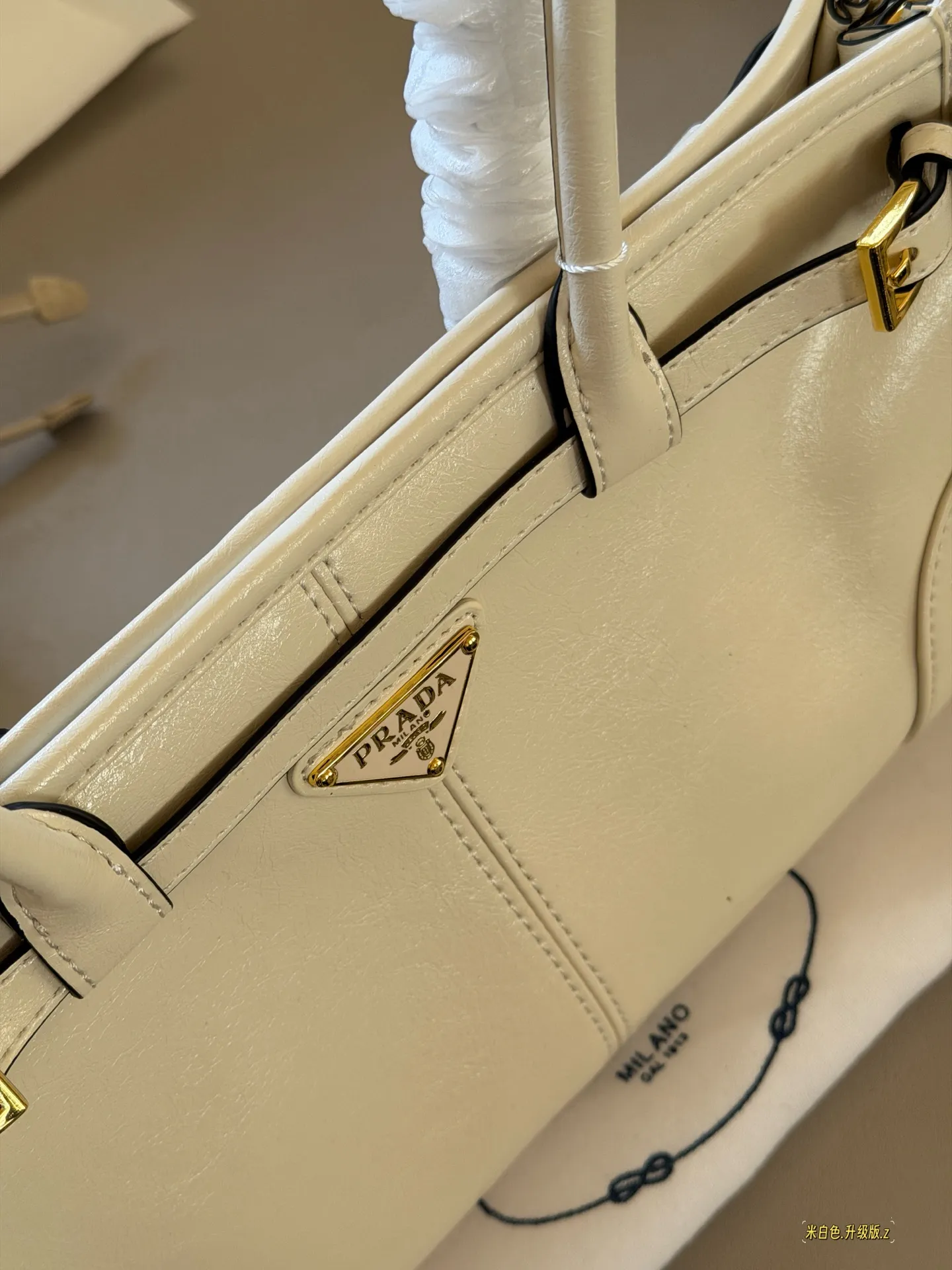 Prada Soft Lux Leather Top-Handle Bag D37018447 — view 3