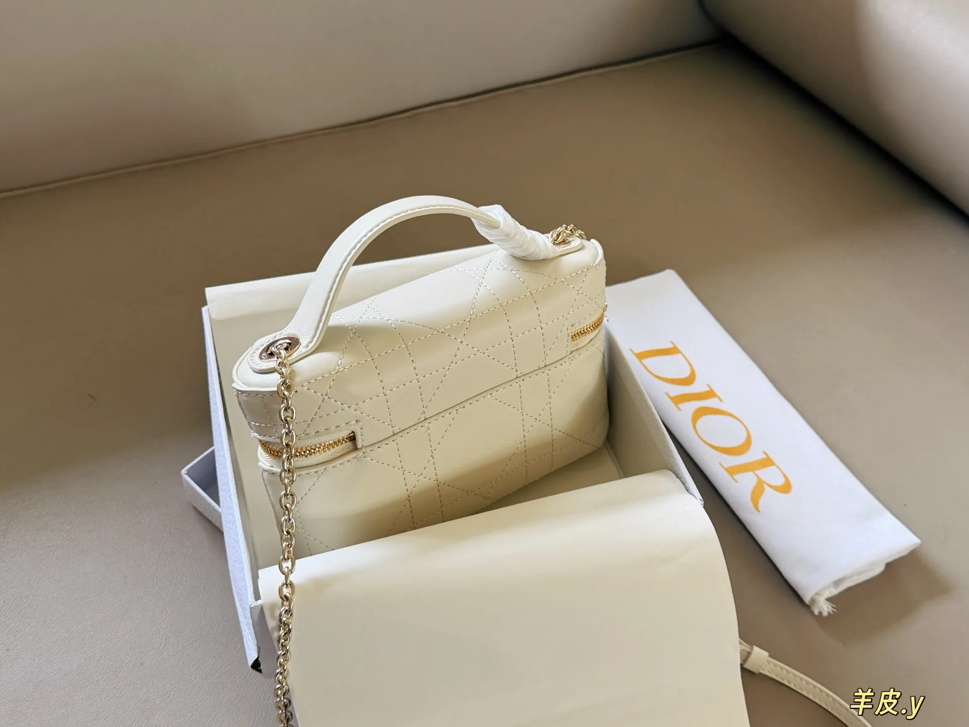 Dior Caro Lambskin Vanity Case D37018476 — view 7