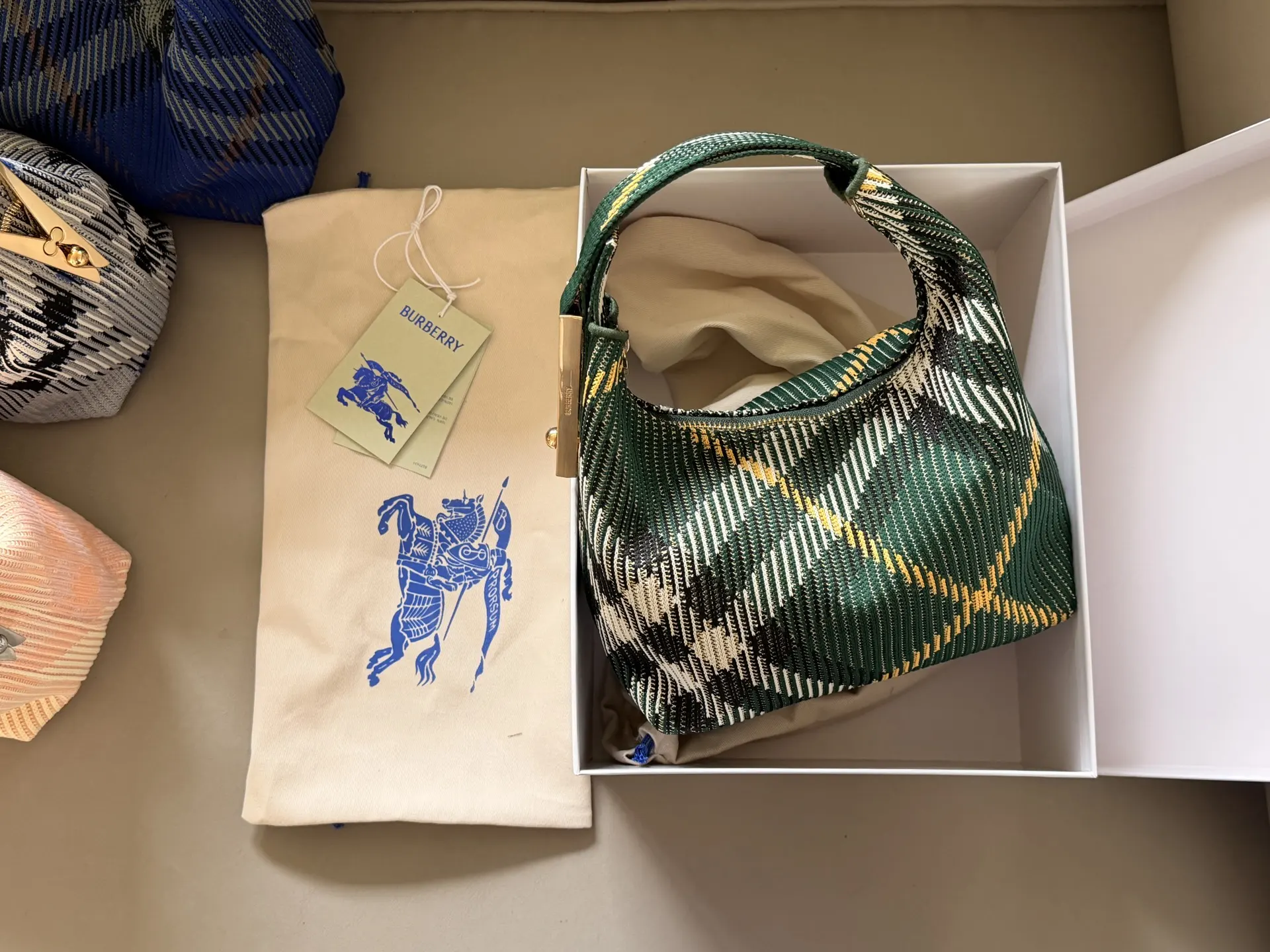 Micro Peg Bag in Plaid Weave D37018515 — view 2