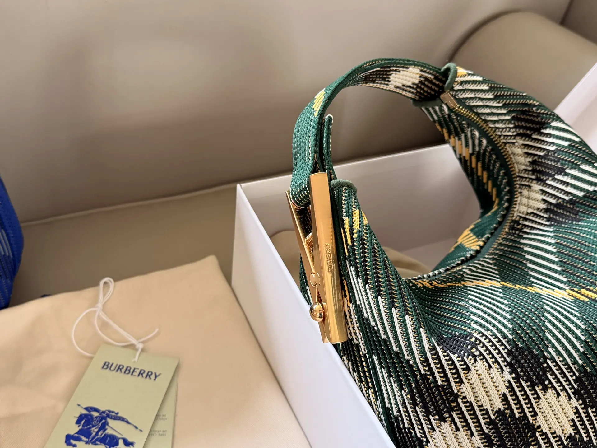 Micro Peg Bag in Plaid Weave D37018515 — view 3