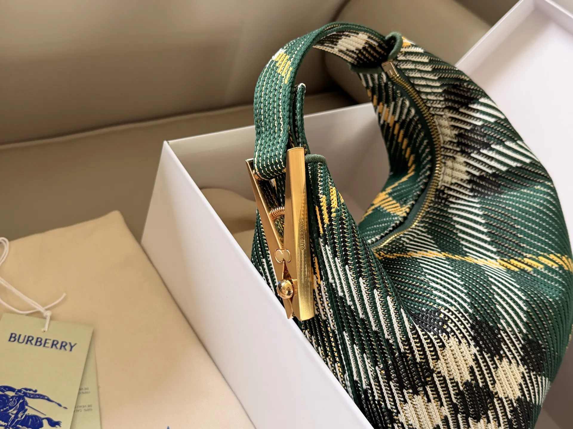 Micro Peg Bag in Plaid Weave D37018515 — view 4