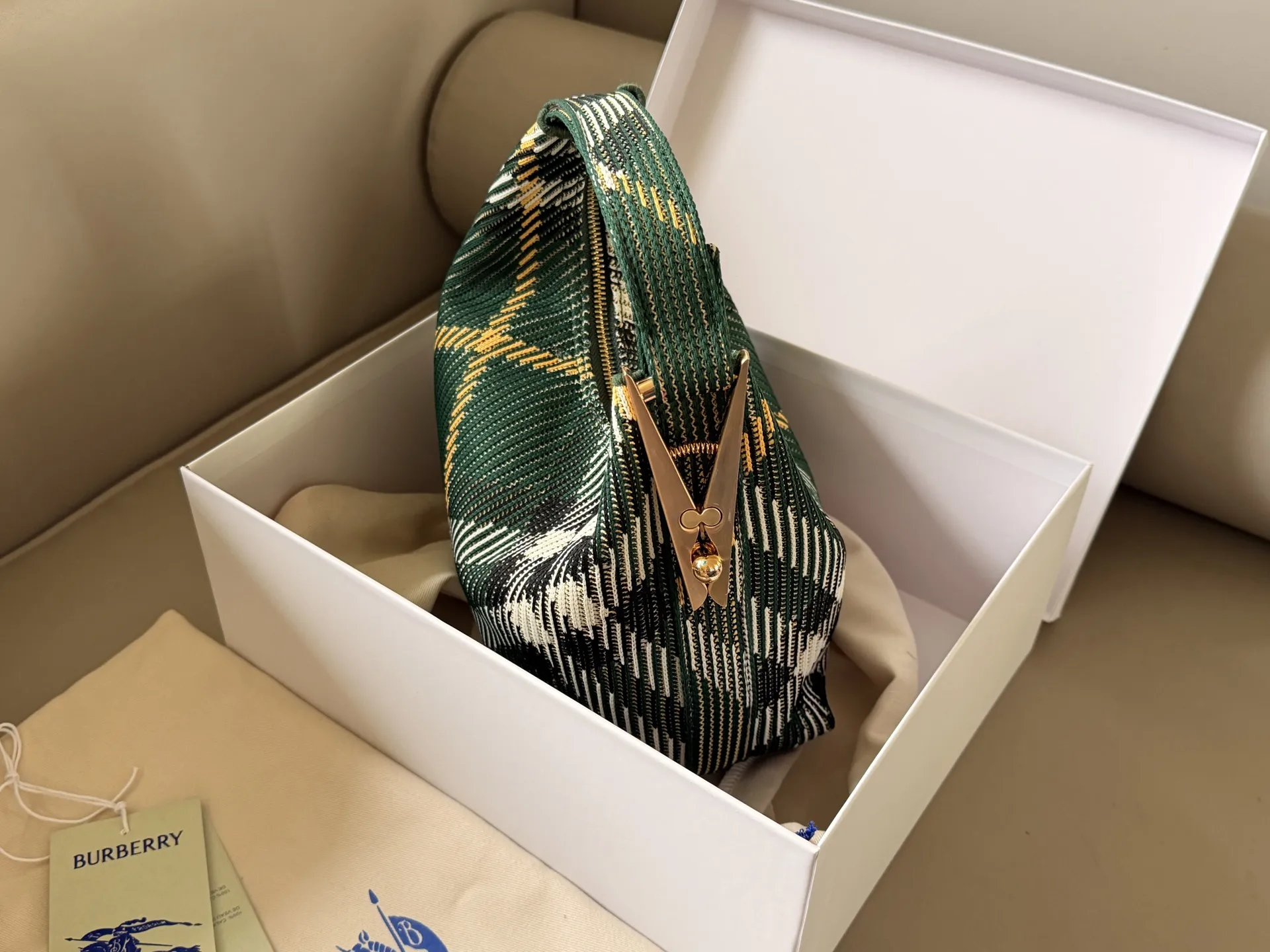 Micro Peg Bag in Plaid Weave D37018515 — view 5