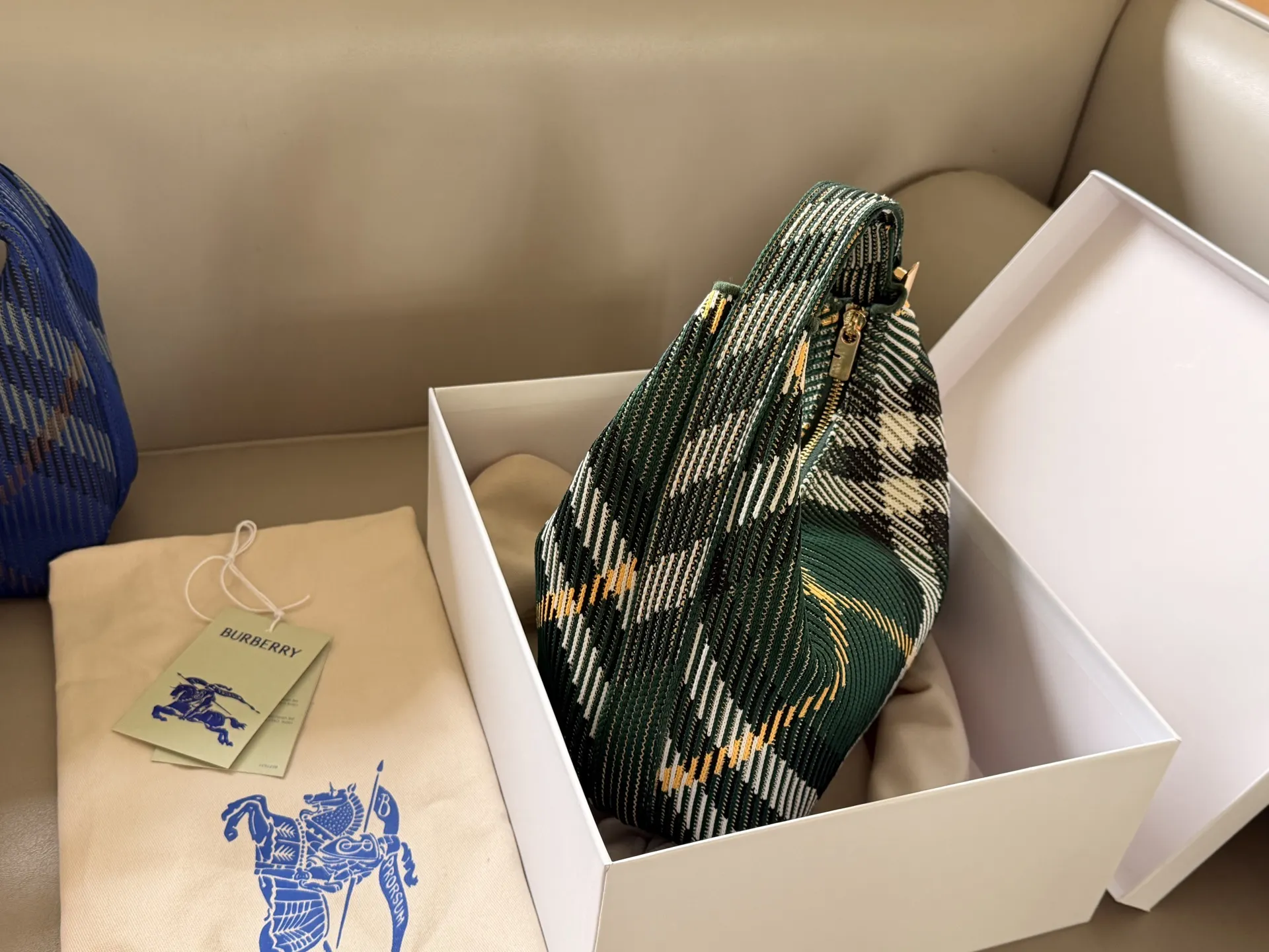 Micro Peg Bag in Plaid Weave D37018515 — view 7